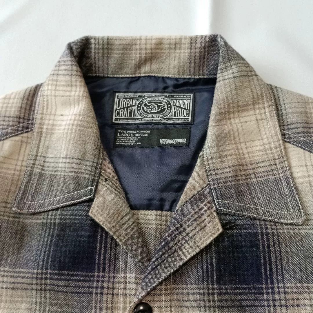 Neighborhood neighborhood 092BENH-SHM02 Wool Plaid Shirt Size US L / EU 52-54 / 3 - 2 Thumbnail