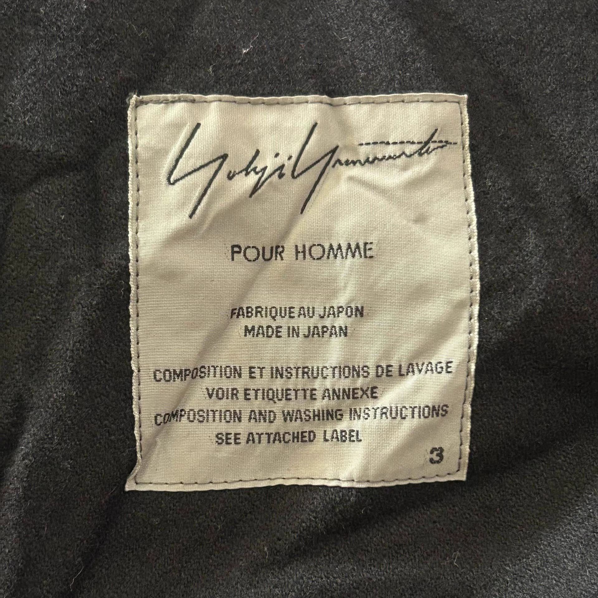 Yohji Yamamoto Black Long Button-Front Coat Size L Size US L / EU 52-54 / 3 - 4 Thumbnail