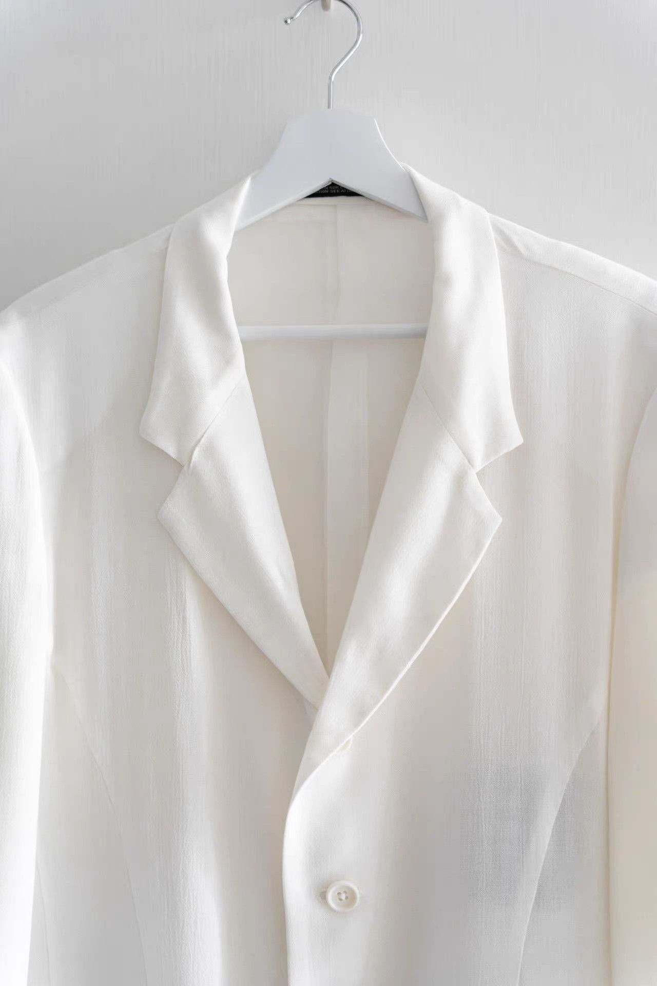 Yohji Yamamoto White Long-Sleeve Button-Front Light Jacket Size US M / EU 48-50 / 2 - 3 Thumbnail