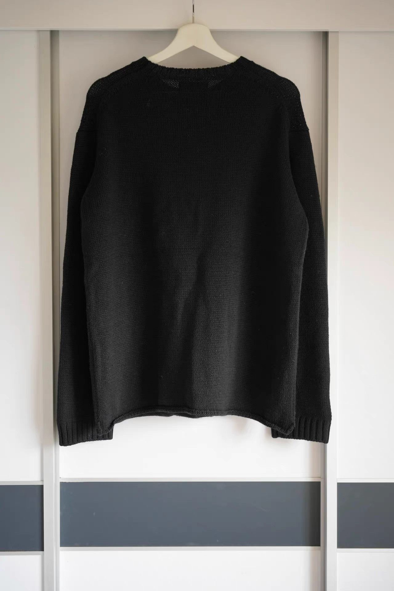 Yohji Yamamoto Black Bone Print Long Sleeve Sweater Size US L / EU 52-54 / 3 - 2 Thumbnail