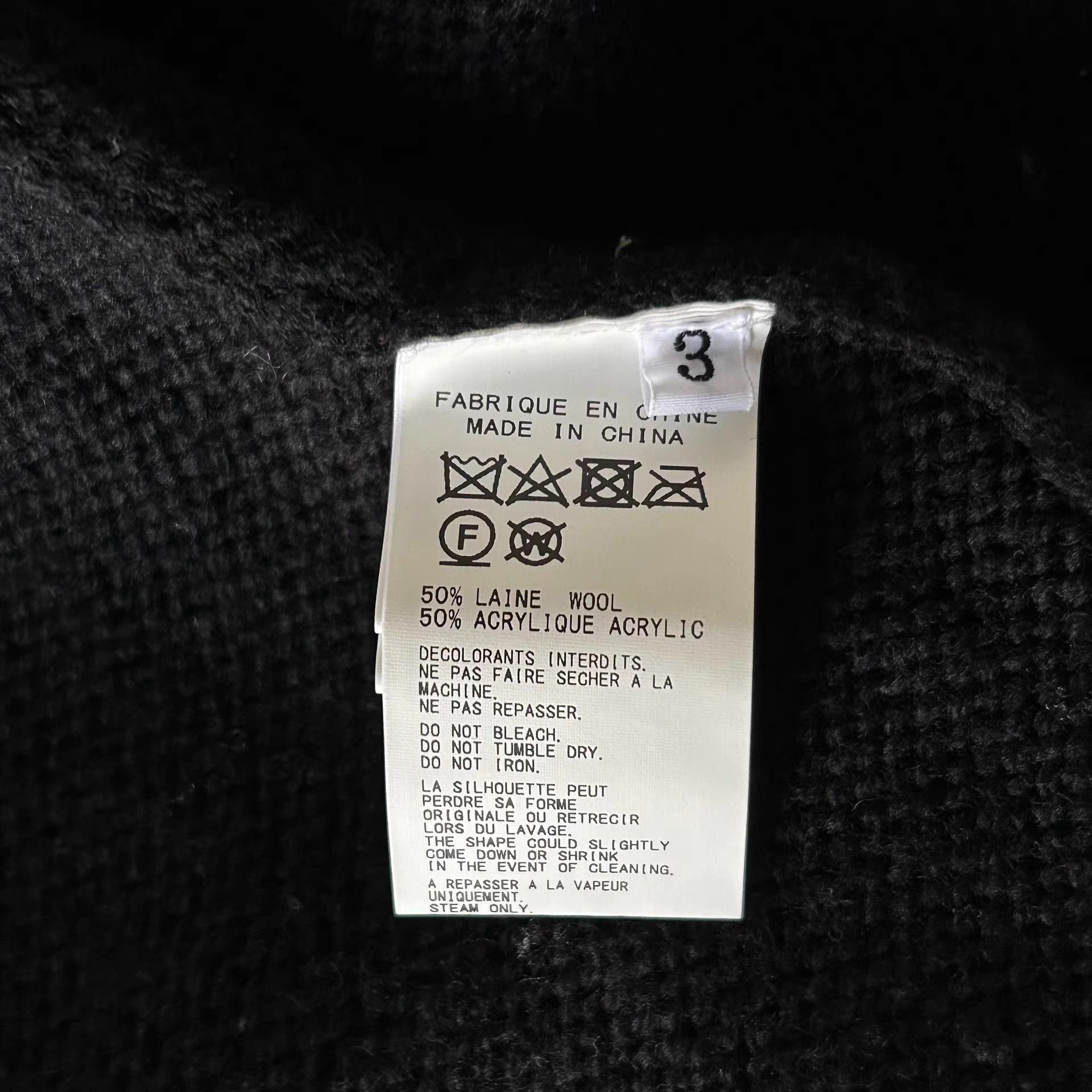 Yohji Yamamoto Black Bone Print Long Sleeve Sweater Size US L / EU 52-54 / 3 - 6 Thumbnail