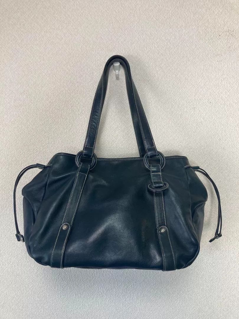 Porter Porter Green Blue Leather Handbag Size ONE SIZE - 4 Thumbnail