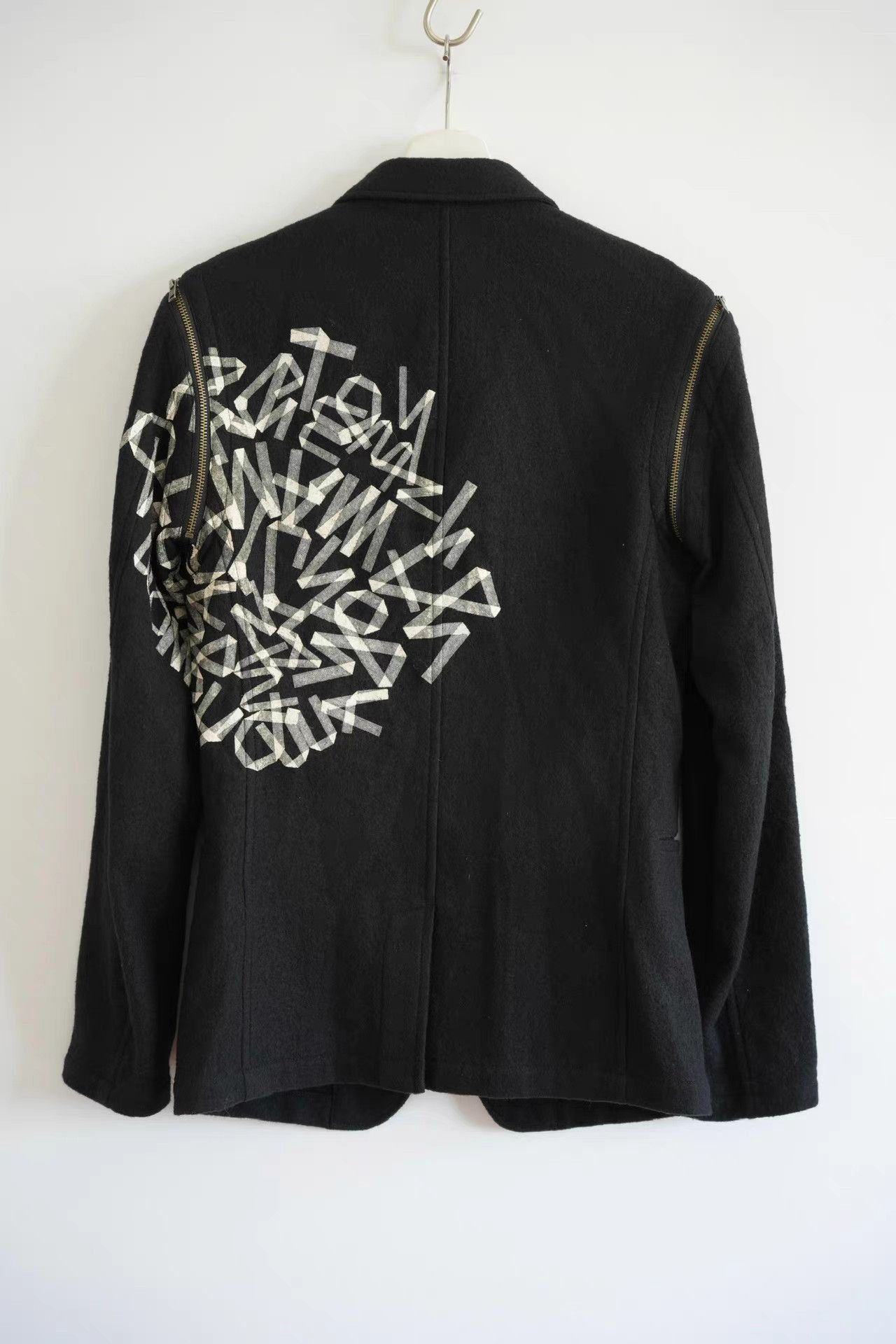 Yohji Yamamoto Black Button-Front Light Jacket with Zip Detail Size US M / EU 48-50 / 2 - 2 Thumbnail