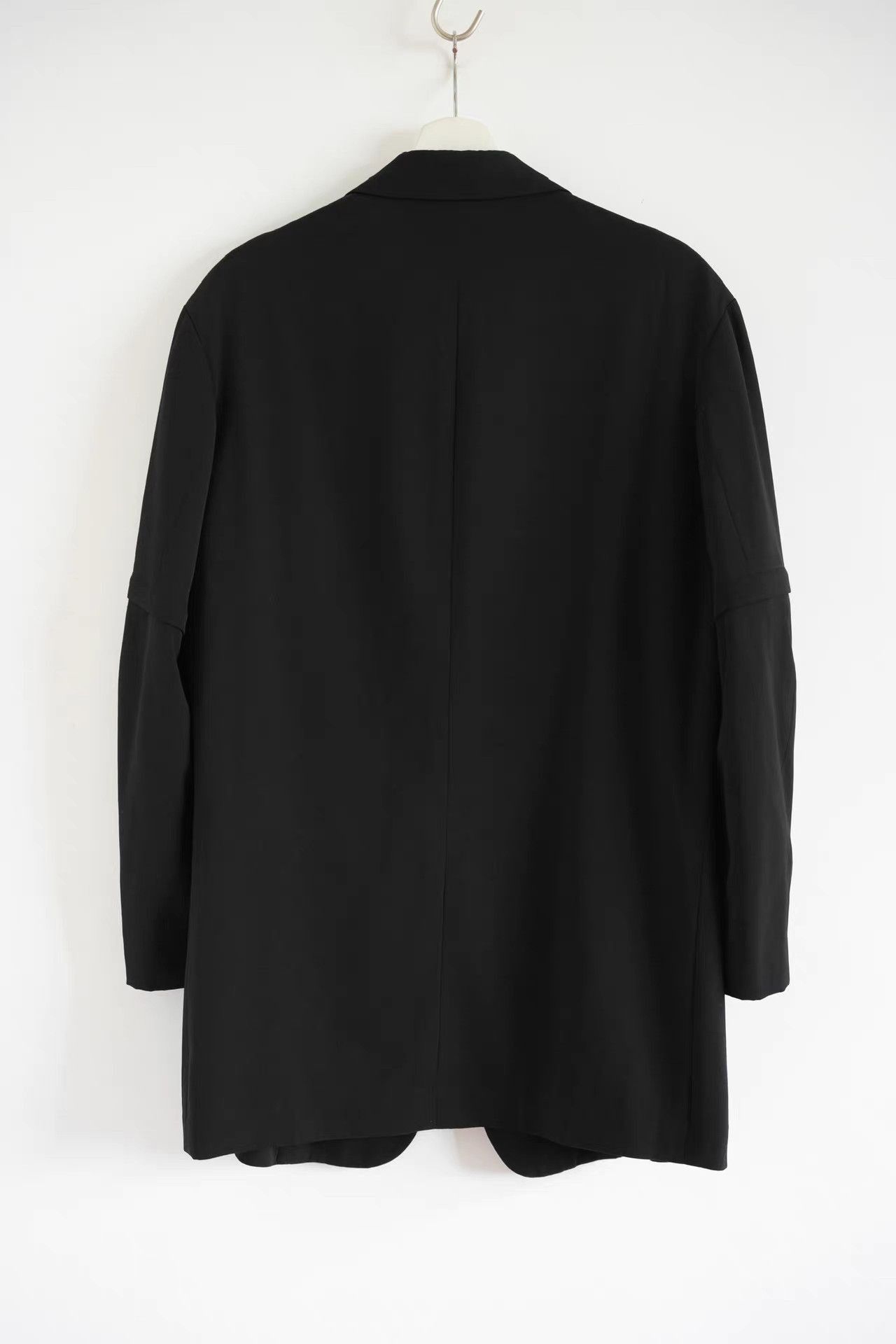 Yohji Yamamoto Black Button-Front Light Jacket with Zip Details Size US S / EU 44-46 / 1 - 2 Thumbnail
