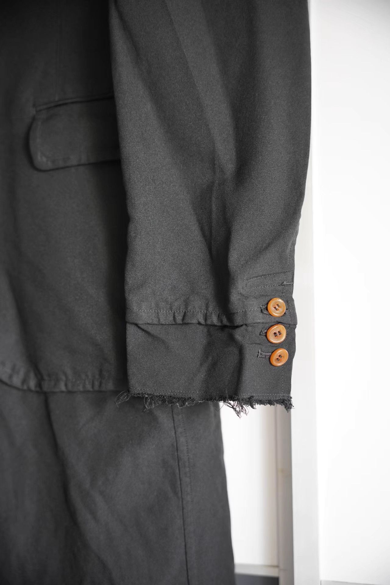 Comme des Garcons Long Black Coat with Button Closure Size US S / EU 44-46 / 1 - 5 Thumbnail