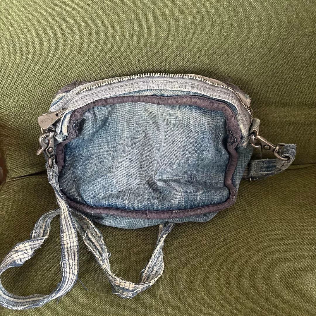 Porter Classic Porter Classic Distressed Denim Crossbody Bag Size ONE SIZE - 2 Thumbnail