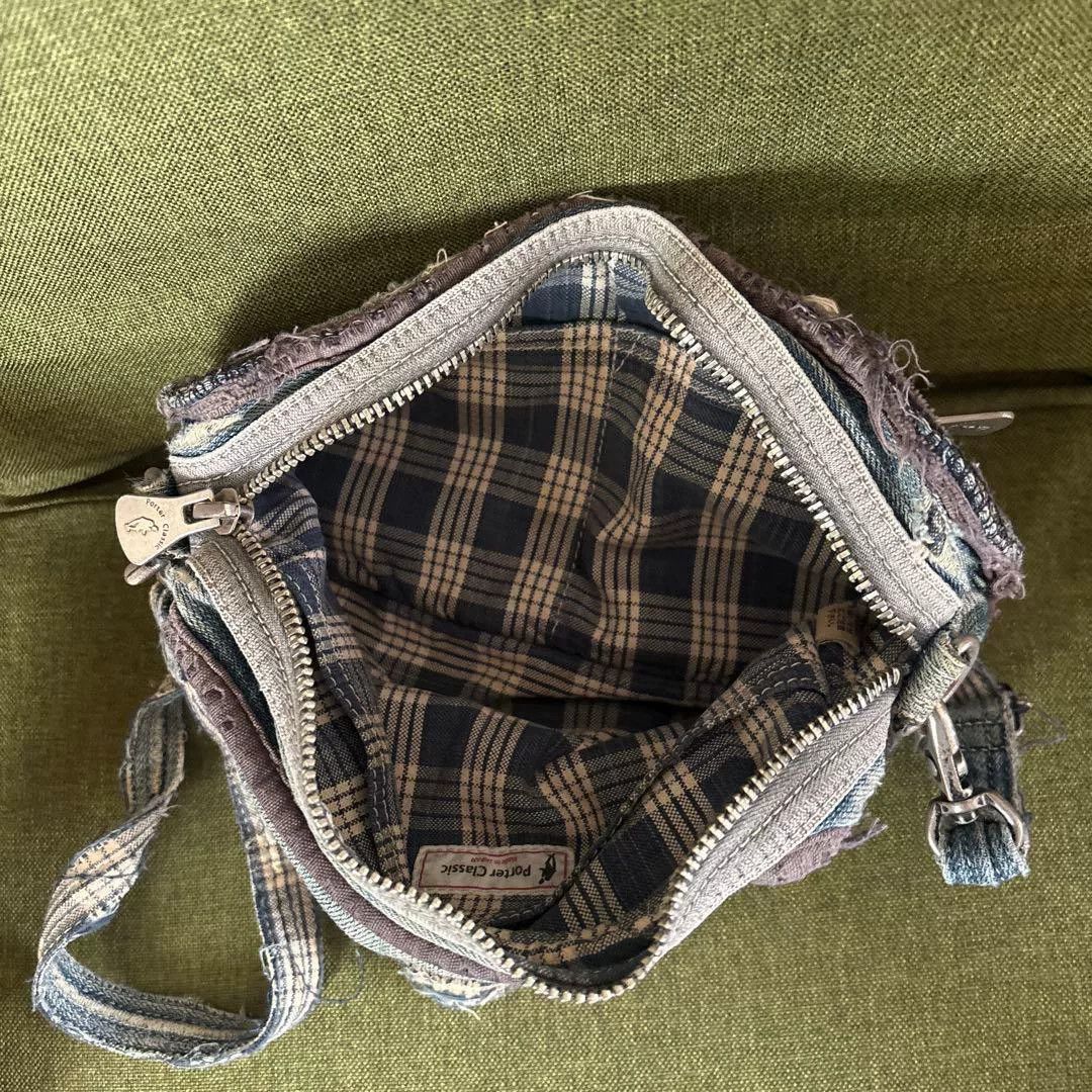 Porter Classic Porter Classic Distressed Denim Crossbody Bag Size ONE SIZE - 3 Thumbnail