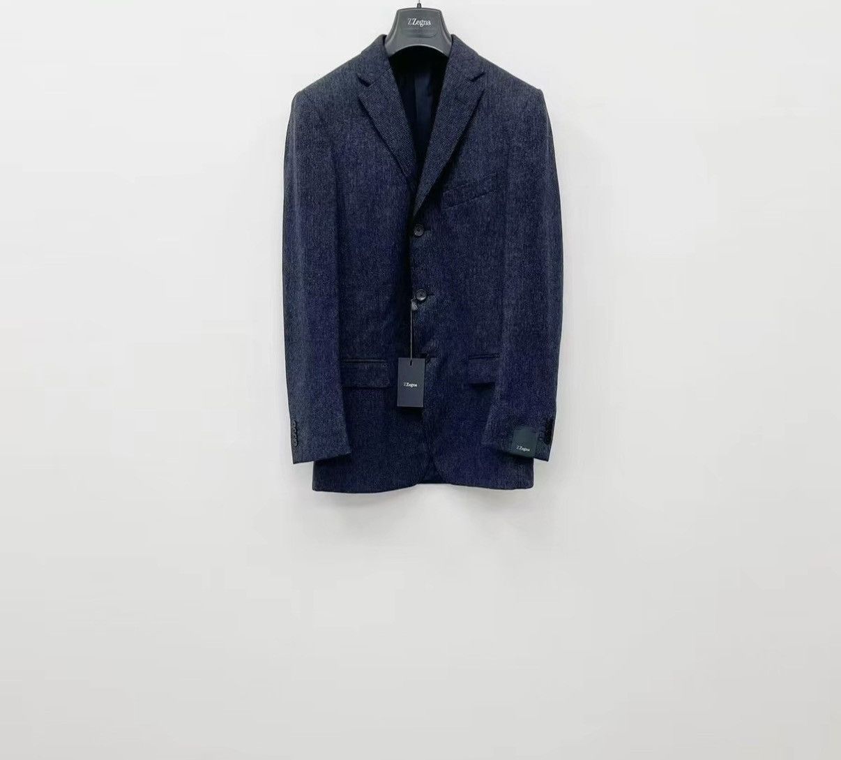 Z Zegna Gray Textured Single-Breasted Suit Jacket Size US S / EU 44-46 / 1 - 2 Thumbnail