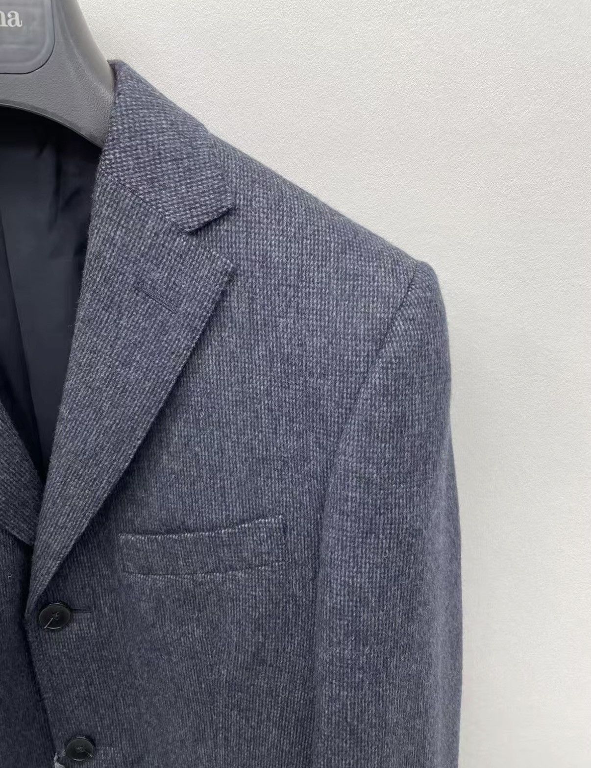Z Zegna Gray Textured Single-Breasted Suit Jacket Size US S / EU 44-46 / 1 - 3 Thumbnail