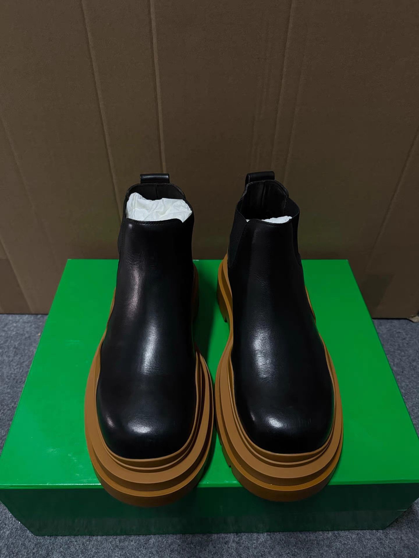 Bottega Veneta Black Chunky Platform Ankle Boots Size 8 Size US 8 / EU 41 - 2 Thumbnail