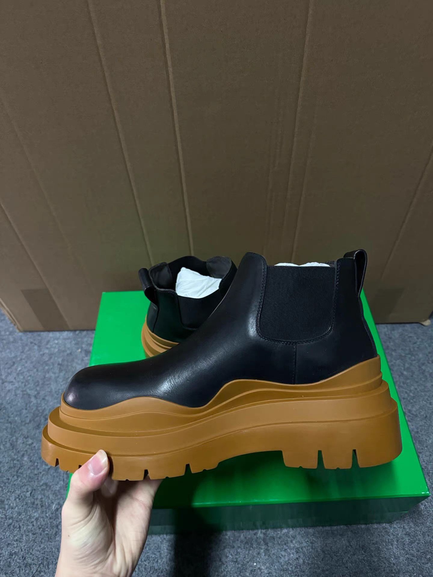 Bottega Veneta Black Chunky Platform Ankle Boots Size 8 Size US 8 / EU 41 - 4 Thumbnail