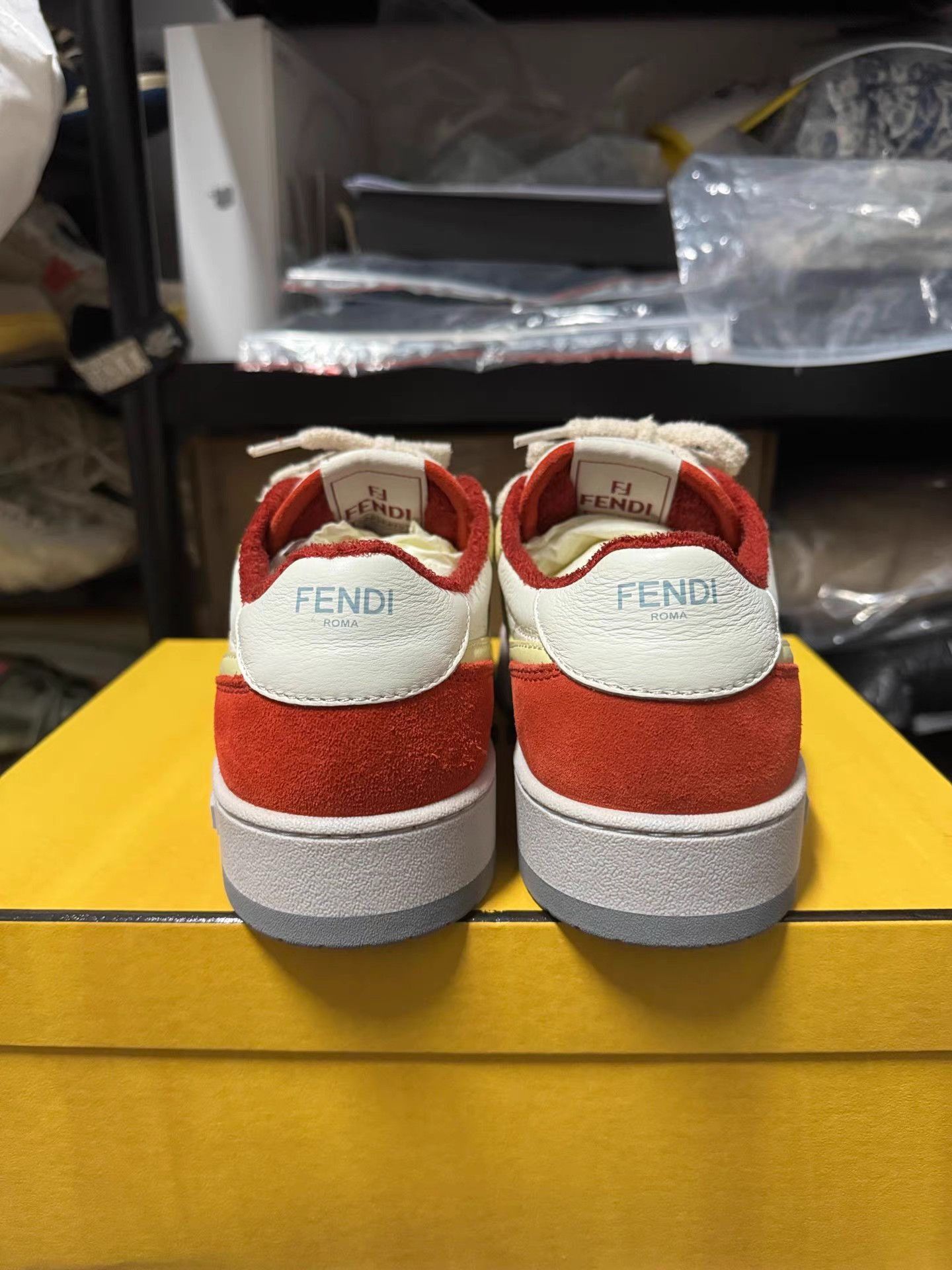 Fendi Red Low-Top Sneakers Size 7 Size US 7 / EU 40 - 4 Thumbnail