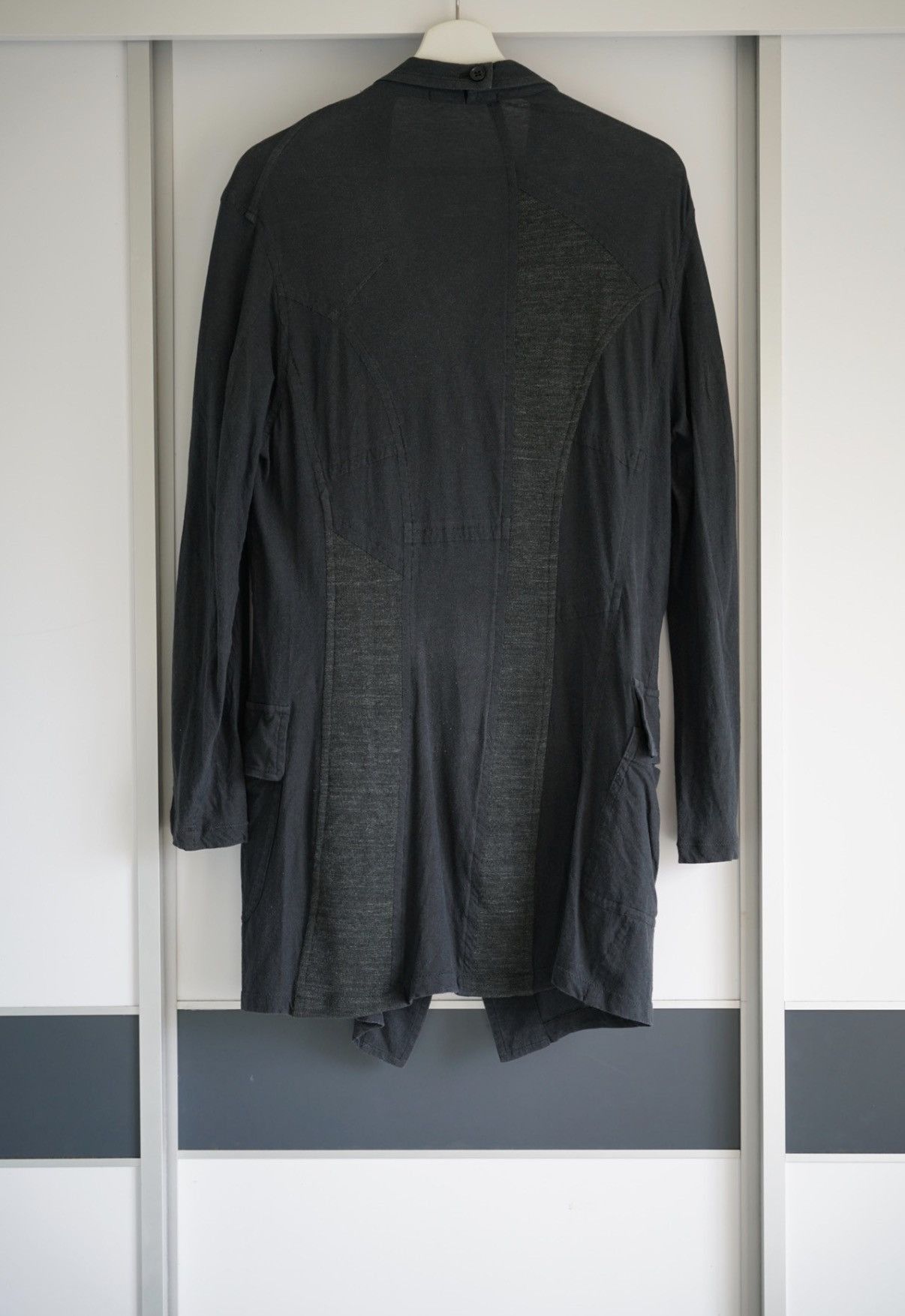 Yohji Yamamoto Black Button-Front Long Sleeve Jacket Size US M / EU 48-50 / 2 - 2 Thumbnail