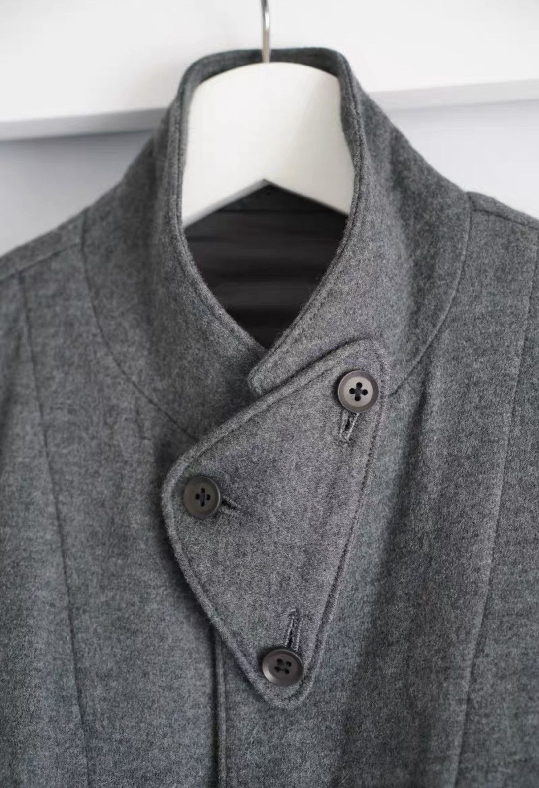 Yohji Yamamoto Gray Button-Front Light Jacket Size M Size US M / EU 48-50 / 2 - 3 Thumbnail