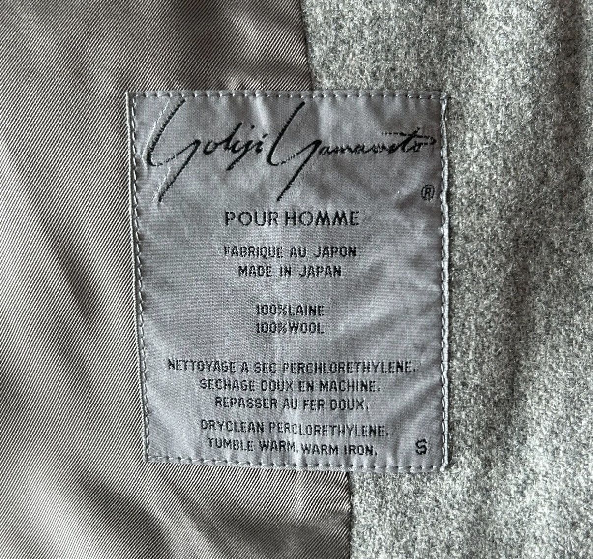 Yohji Yamamoto Color Block Gray Button Front Light Jacket Size US S / EU 44-46 / 1 - 4 Thumbnail