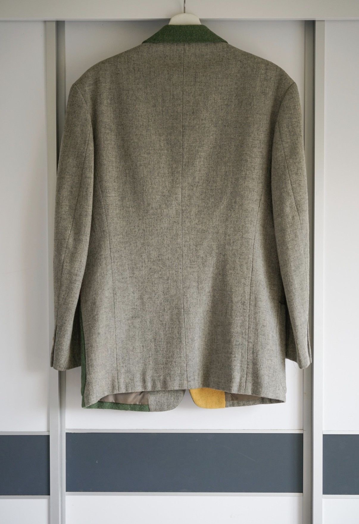 Yohji Yamamoto Color Block Gray Button Front Light Jacket Size US S / EU 44-46 / 1 - 2 Thumbnail