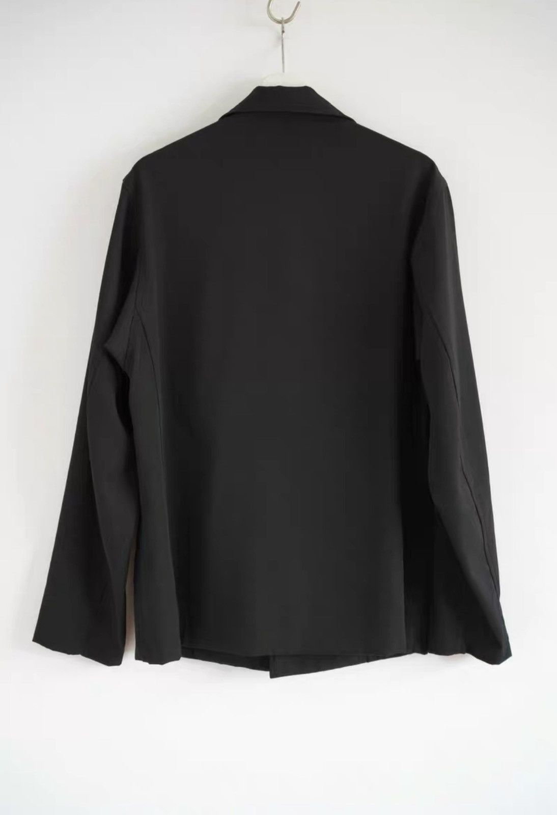 Yohji Yamamoto Black Collared Button-Front Jacket Size US L / EU 52-54 / 3 - 2 Thumbnail