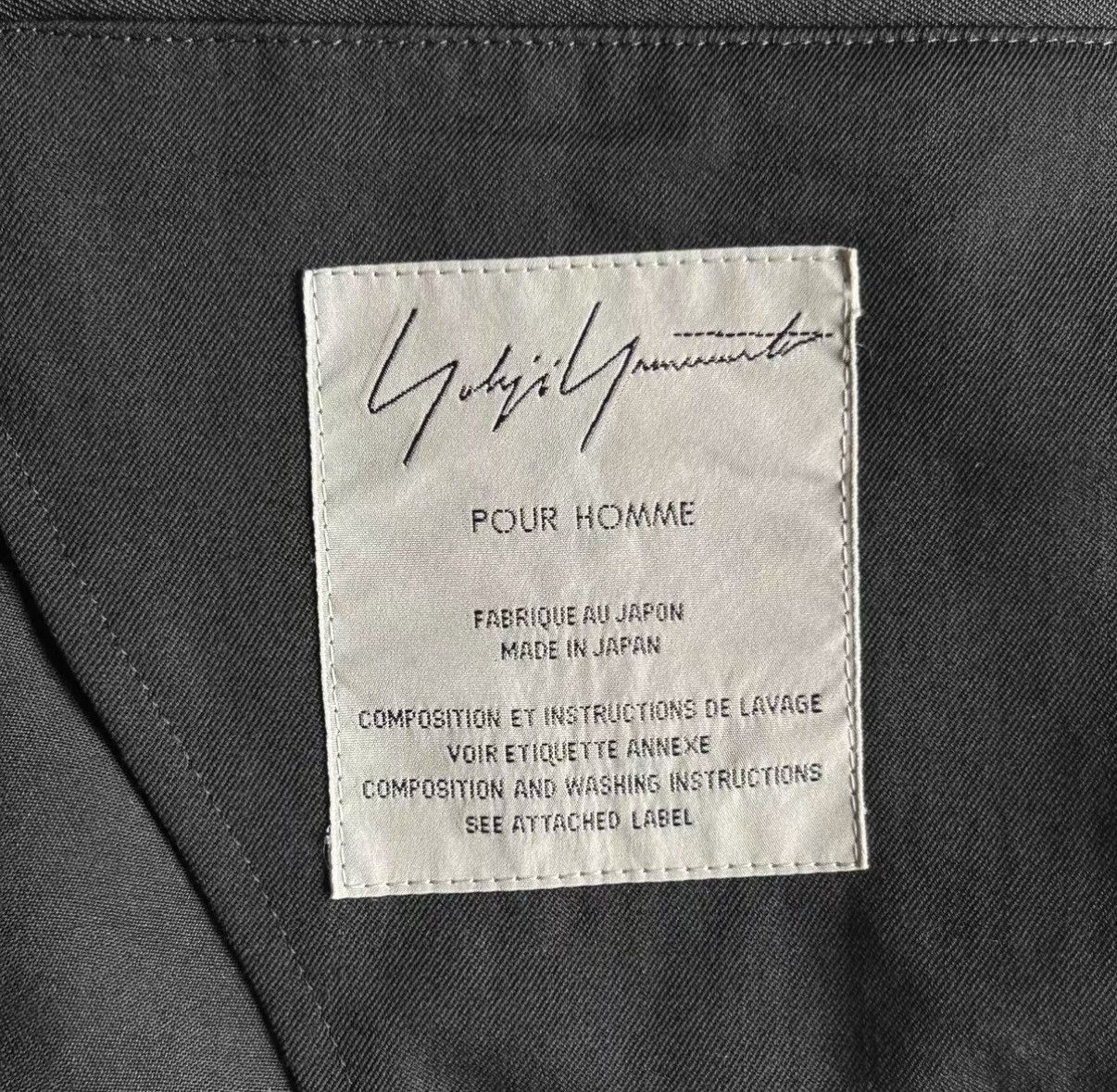 Yohji Yamamoto Black Collared Button-Front Jacket Size US L / EU 52-54 / 3 - 6 Thumbnail
