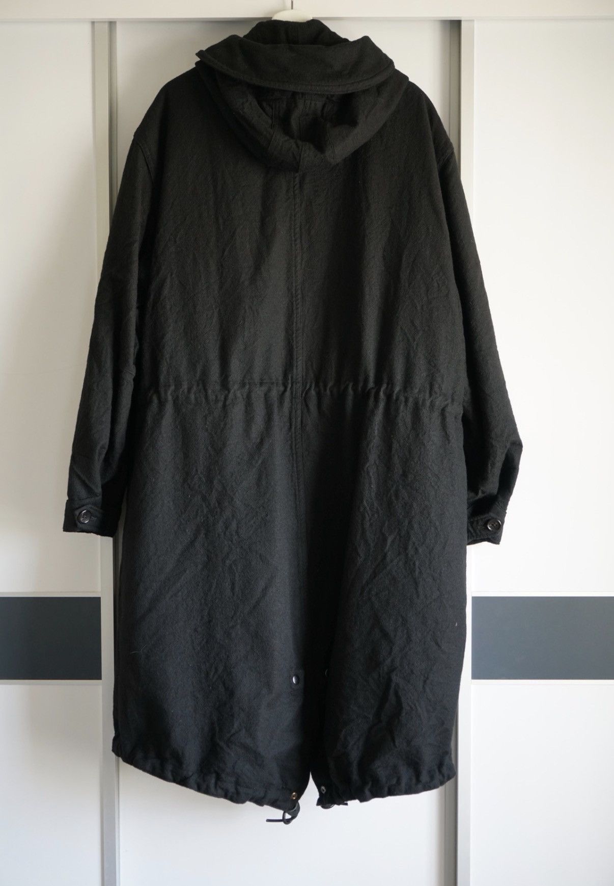 Yohji Yamamoto Black Quilted Hooded Jacket with Floral & Graphic Print Size US L / EU 52-54 / 3 - 3 Thumbnail