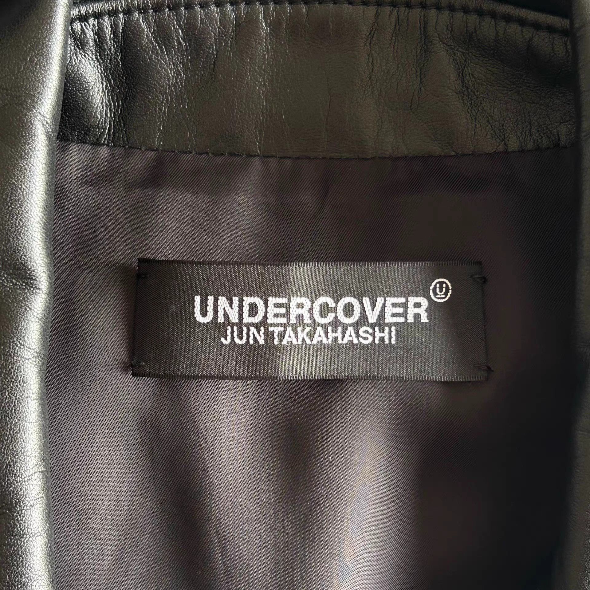 Undercover Black Leather Collar Zip-Up Jacket Size US XL / EU 56 / 4 - 3 Thumbnail