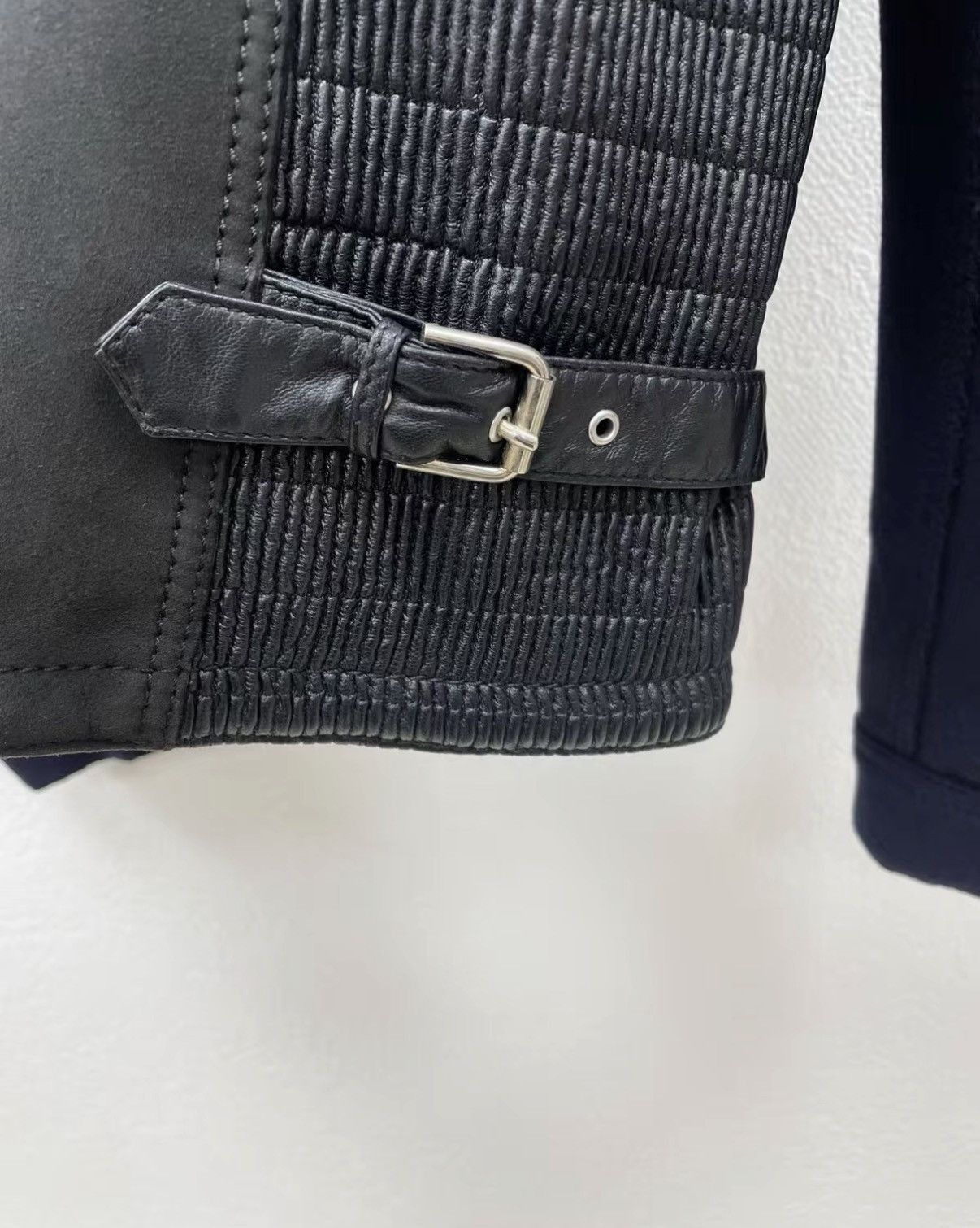 Lanvin Blue Shearling Collar Zip-Up Jacket Size US M / EU 48-50 / 2 - 6 Thumbnail