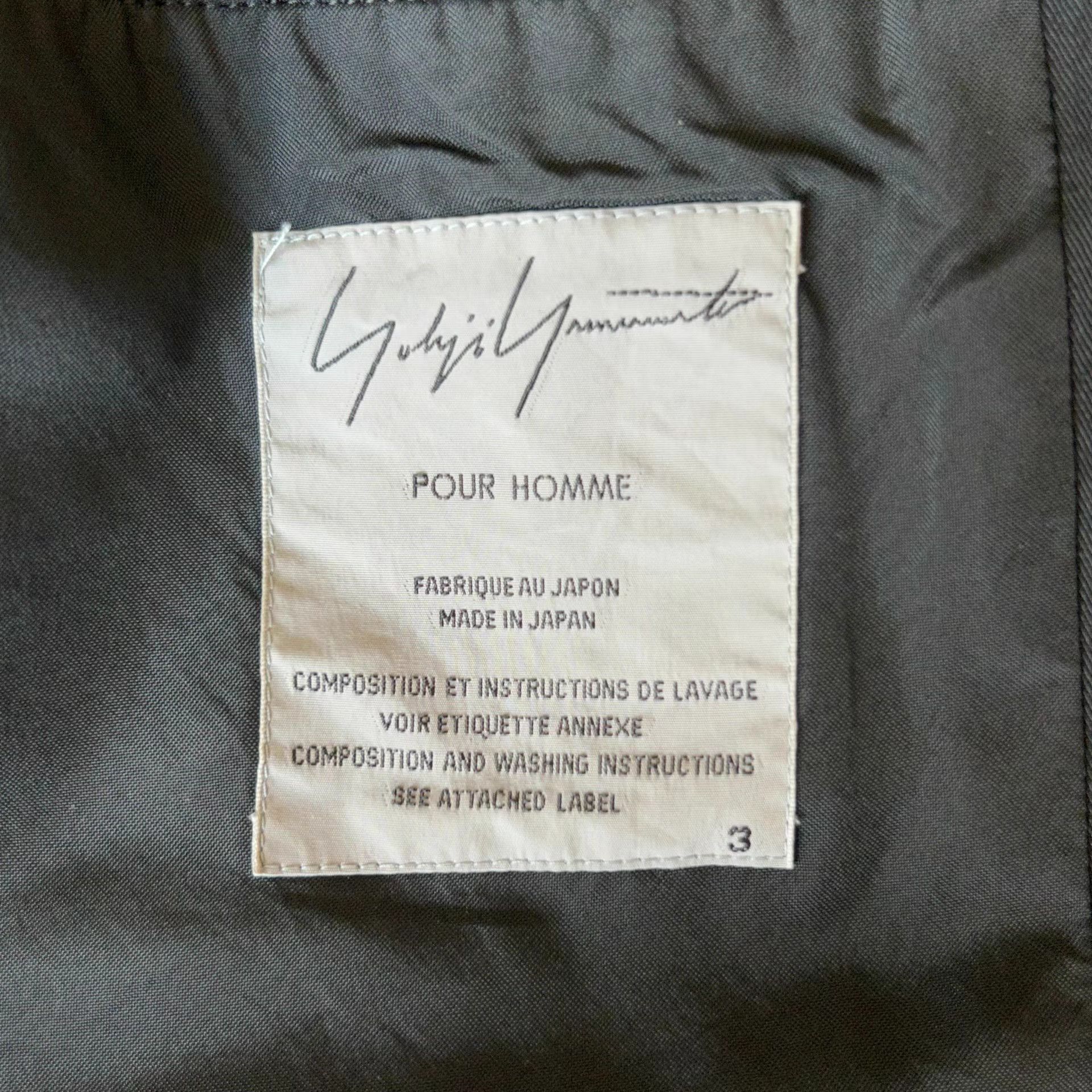 Yohji Yamamoto Black Leather Collar Zip-Up Jacket Size US S / EU 44-46 / 1 - 5 Thumbnail