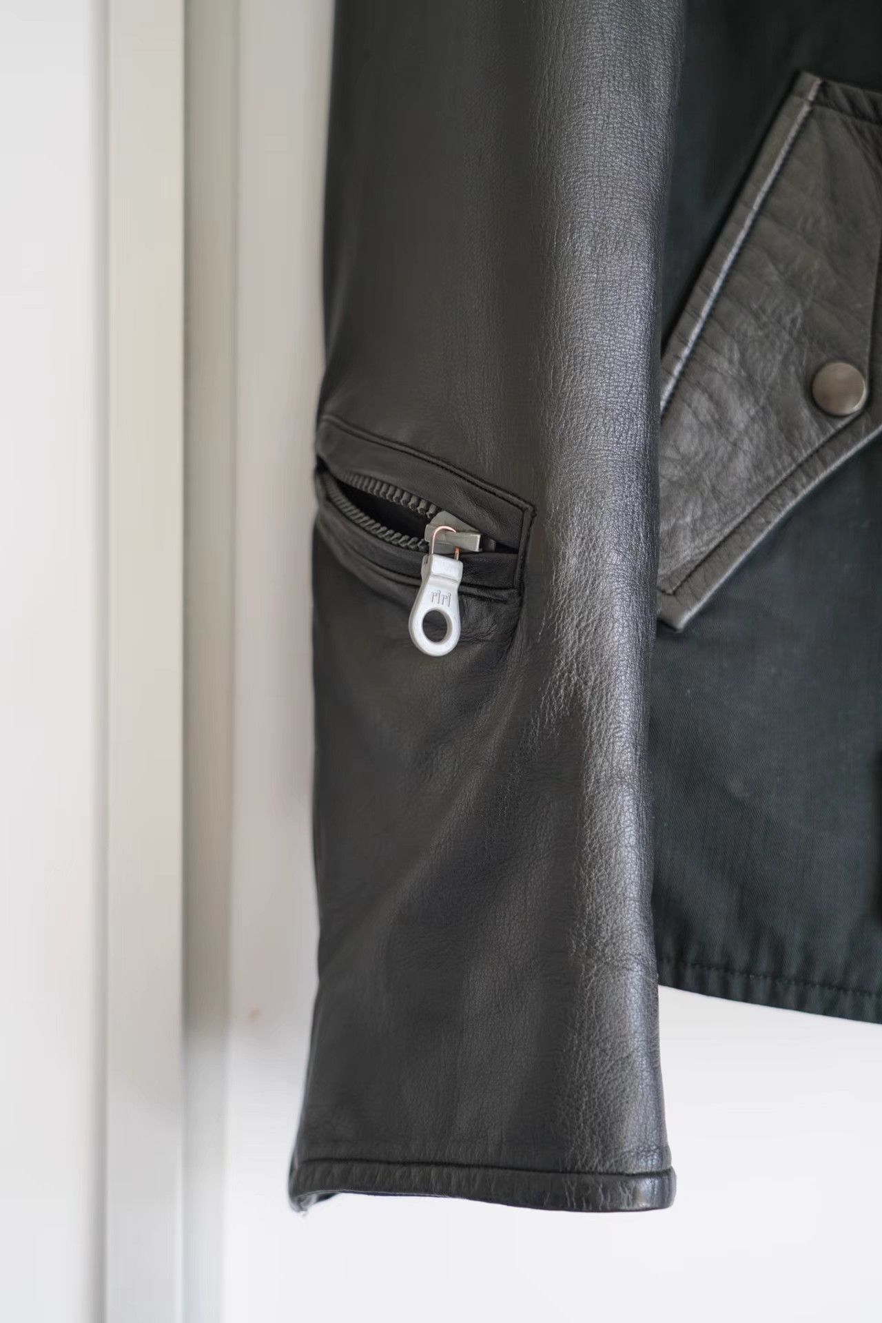 Yohji Yamamoto Black Leather Collar Zip-Up Jacket Size US S / EU 44-46 / 1 - 3 Thumbnail