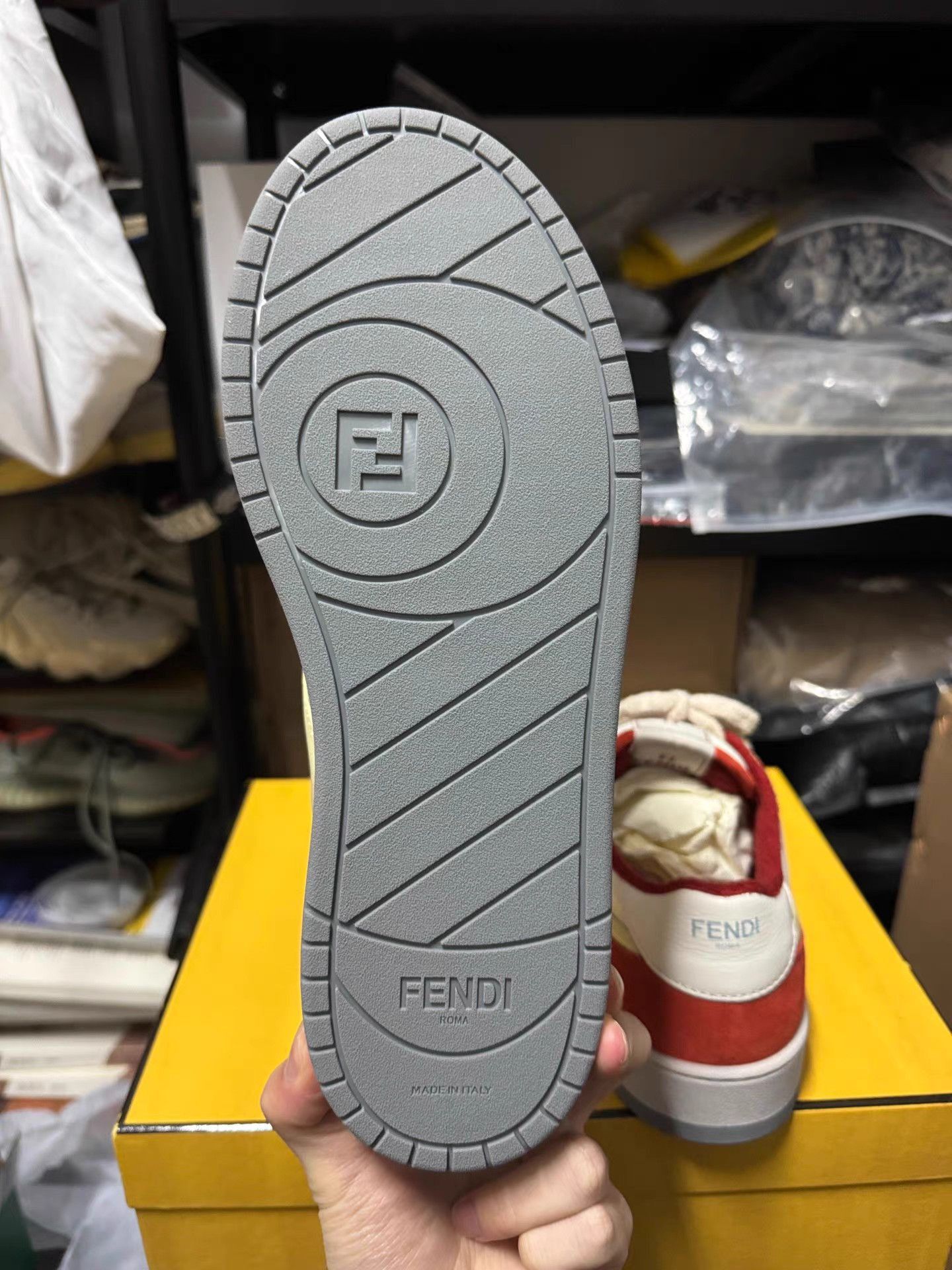 Fendi Red Low-Top Sneakers Size 7 Size US 7 / EU 40 - 2 Thumbnail
