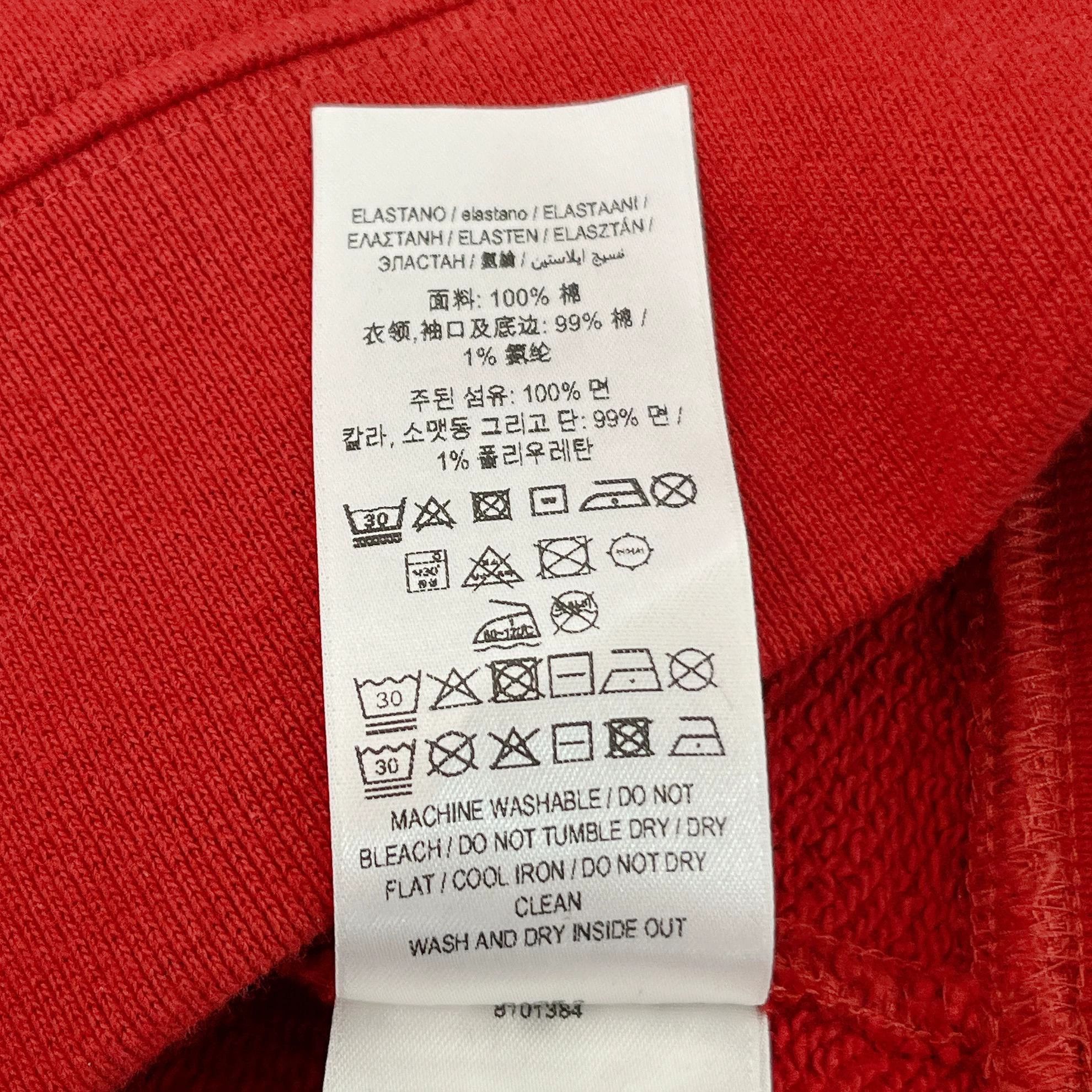 Burberry Red Long-Sleeve Sweatshirt with Embroidered Logo Size US S / EU 44-46 / 1 - 6 Thumbnail