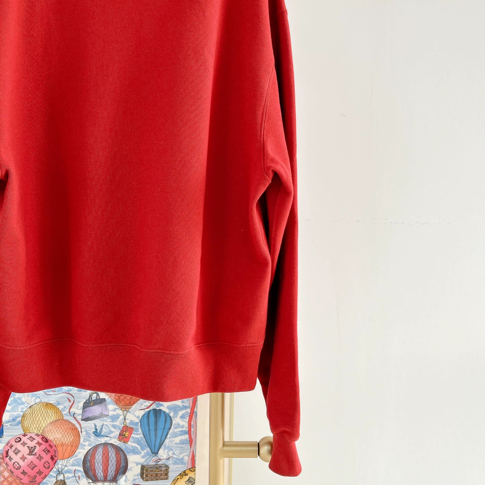 Burberry Red Long-Sleeve Sweatshirt with Embroidered Logo Size US S / EU 44-46 / 1 - 2 Thumbnail