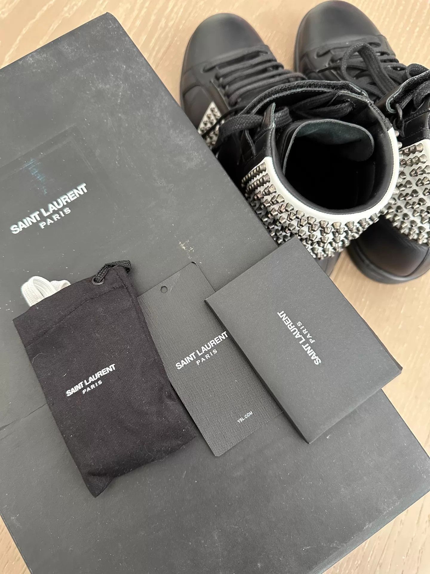 Saint Laurent Paris Black Leather Shoes Size 8 Size US 8 / EU 41 - 3 Thumbnail