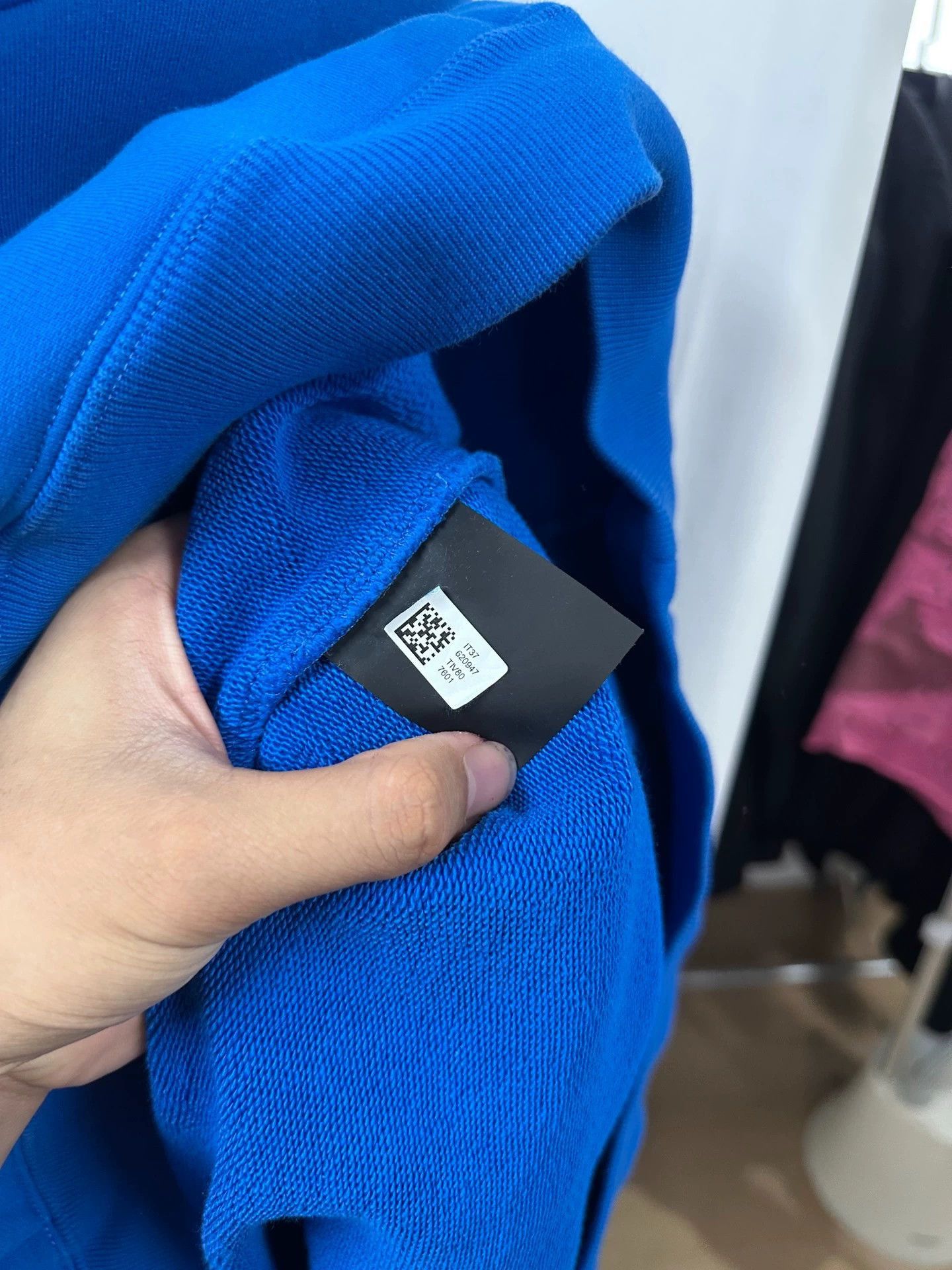 Balenciaga Blue Graphic Hoodie with Front Pocket Size US M / EU 48-50 / 2 - 4 Thumbnail