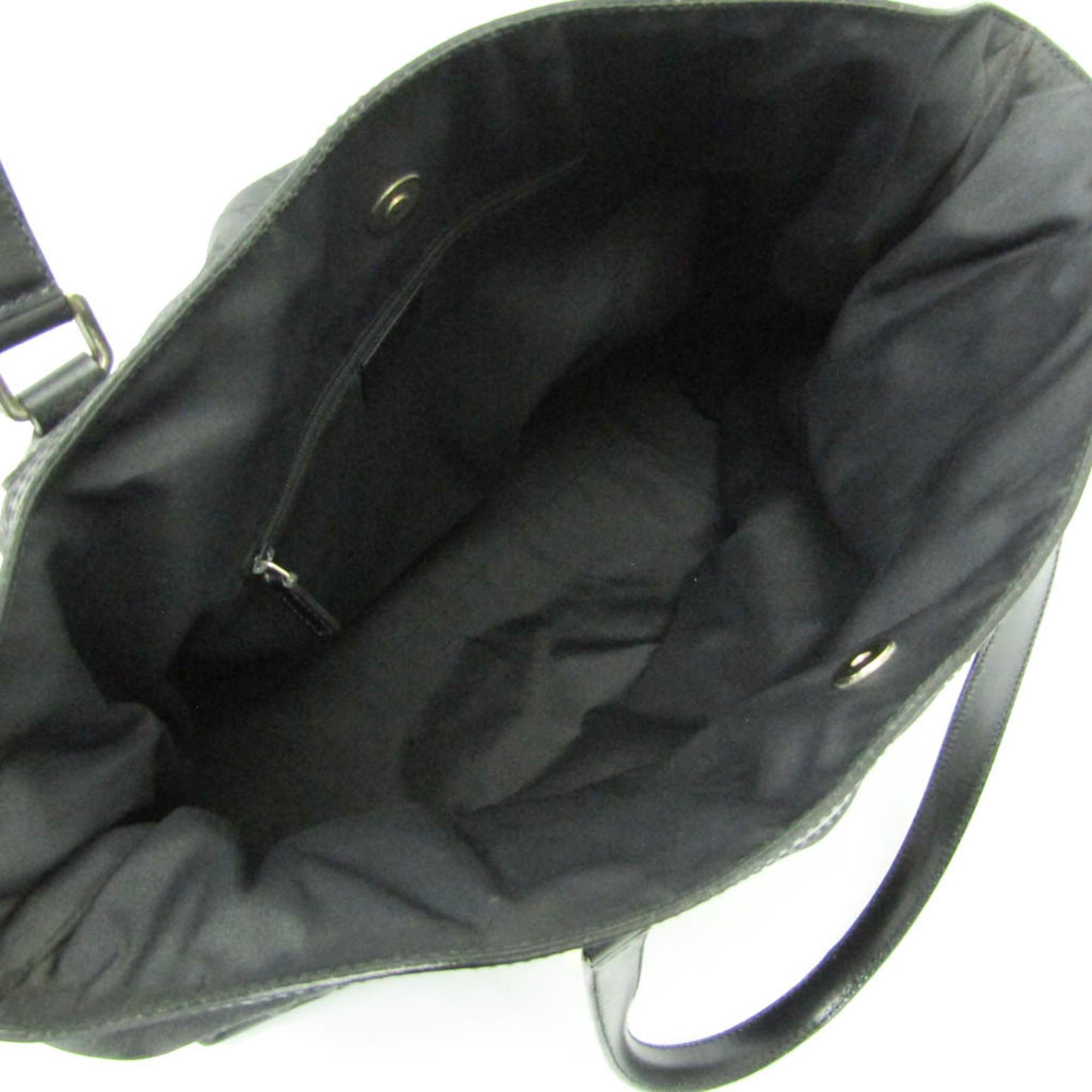 Gucci Gucci 257290 Women's Nylon,Leather Tote Bag Black Size ONE SIZE - 3 Thumbnail
