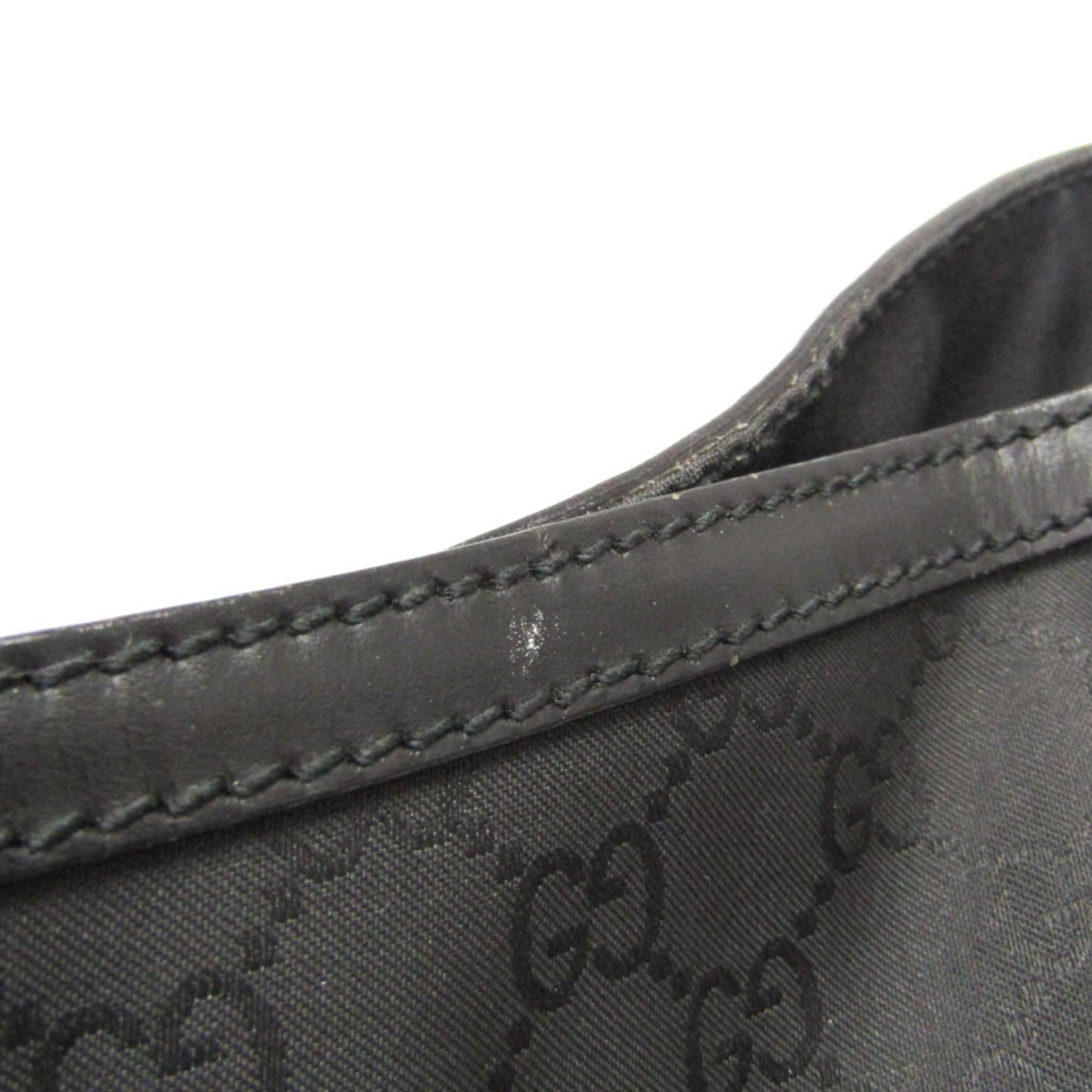 Gucci Gucci 257290 Women's Nylon,Leather Tote Bag Black Size ONE SIZE - 9 Thumbnail