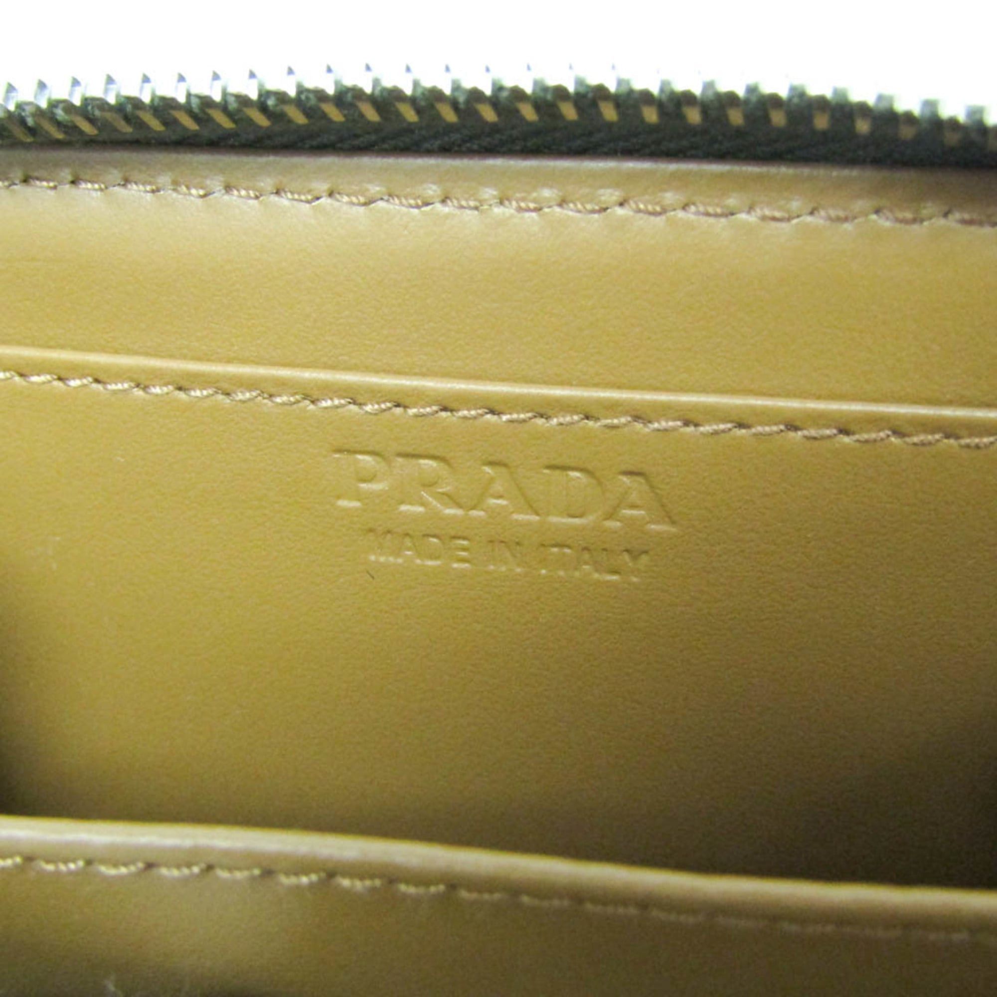 Prada Prada RE-NYLON Coin Card Holder 2MR039 Men,Women Nylon,Leather Coin Purse/coin Case Khaki,Light Brown Size ONE SIZE - 11 Thumbnail