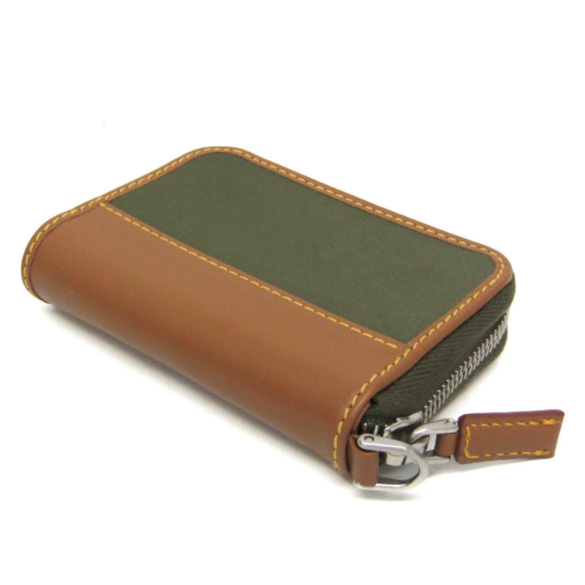 Prada Prada RE-NYLON Coin Card Holder 2MR039 Men,Women Nylon,Leather Coin Purse/coin Case Khaki,Light Brown Size ONE SIZE - 2 Thumbnail