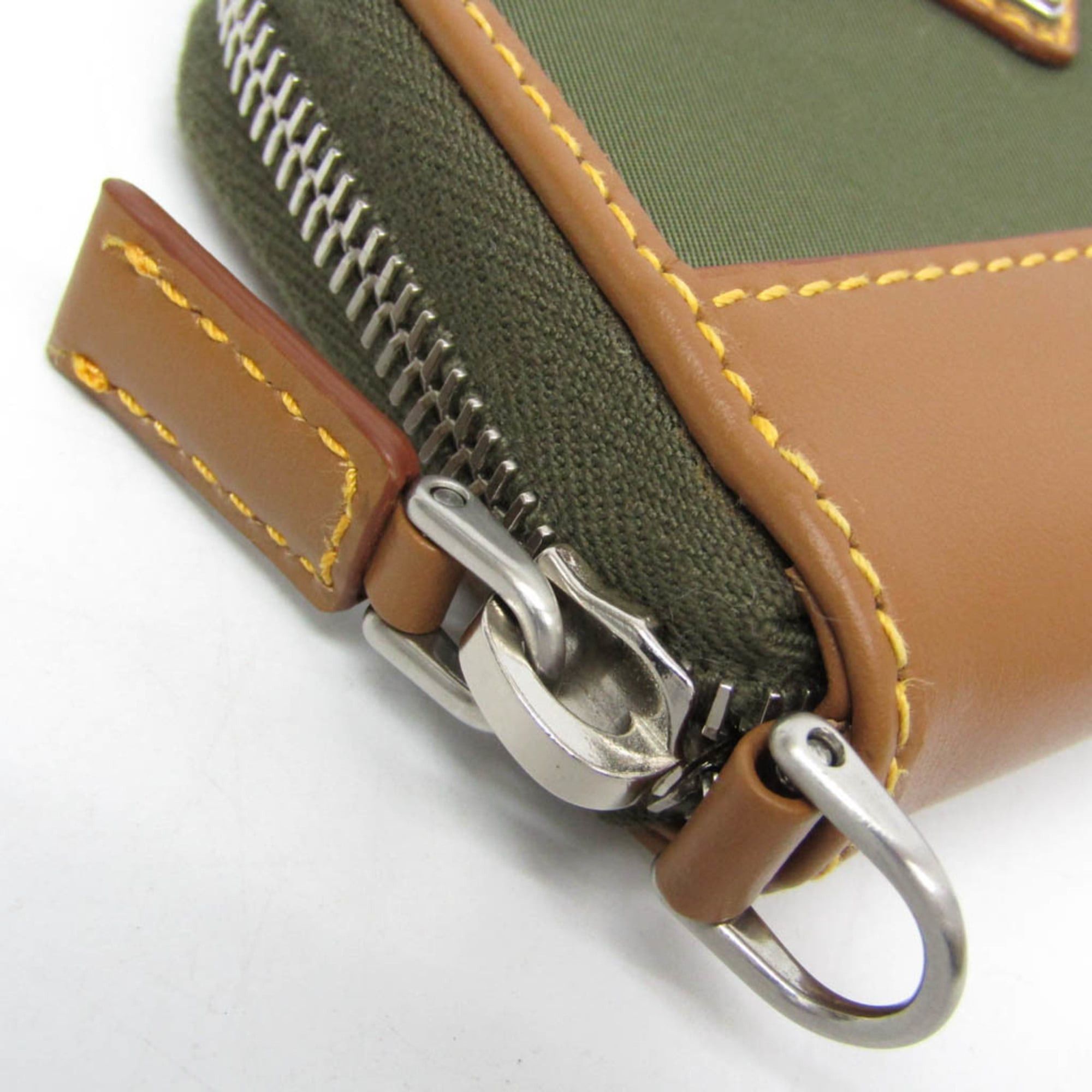 Prada Prada RE-NYLON Coin Card Holder 2MR039 Men,Women Nylon,Leather Coin Purse/coin Case Khaki,Light Brown Size ONE SIZE - 7 Thumbnail