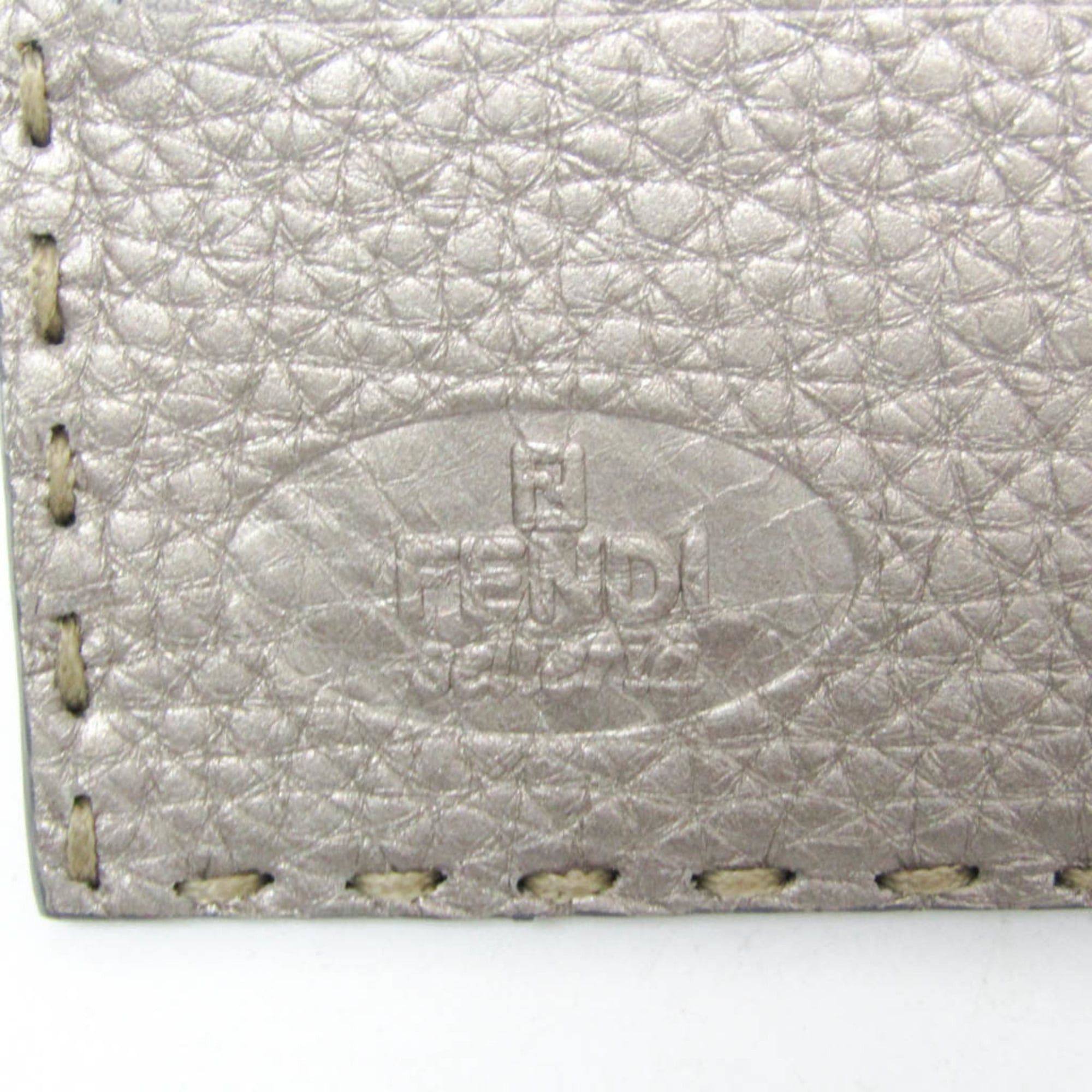 Fendi Fendi Selleria 8M0229 Men,Women Leather Wallet (bi-fold) Silver Size ONE SIZE - 11 Thumbnail