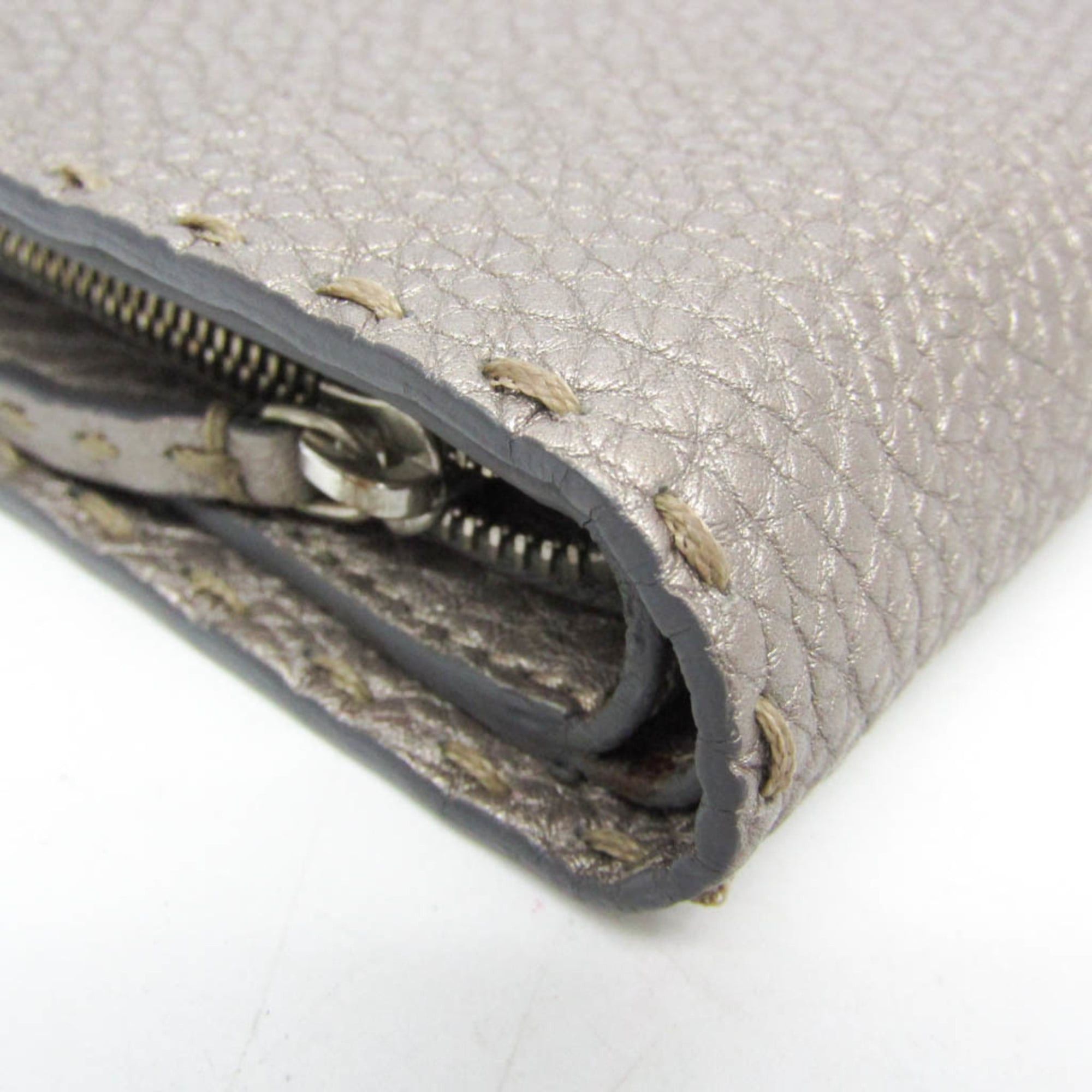 Fendi Fendi Selleria 8M0229 Men,Women Leather Wallet (bi-fold) Silver Size ONE SIZE - 6 Thumbnail