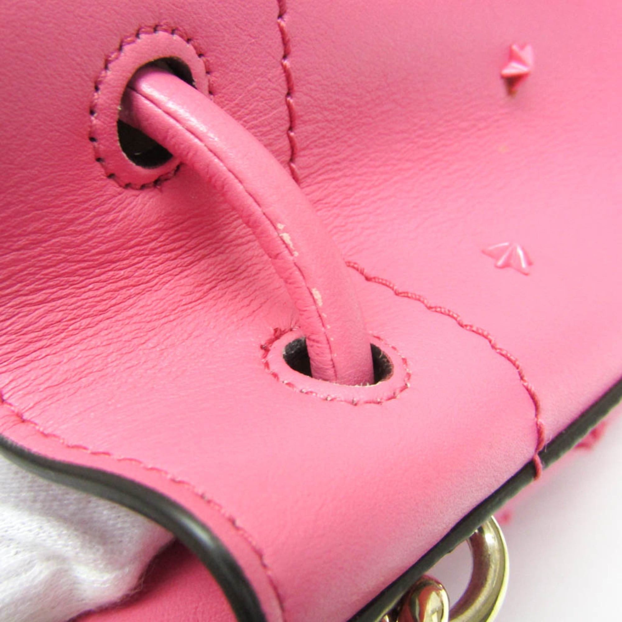 Jimmy Choo Jimmy Choo Bonbon Bucket Bag Women's Leather Studded Handbag,Shoulder Bag Pink Size ONE SIZE - 15 Thumbnail