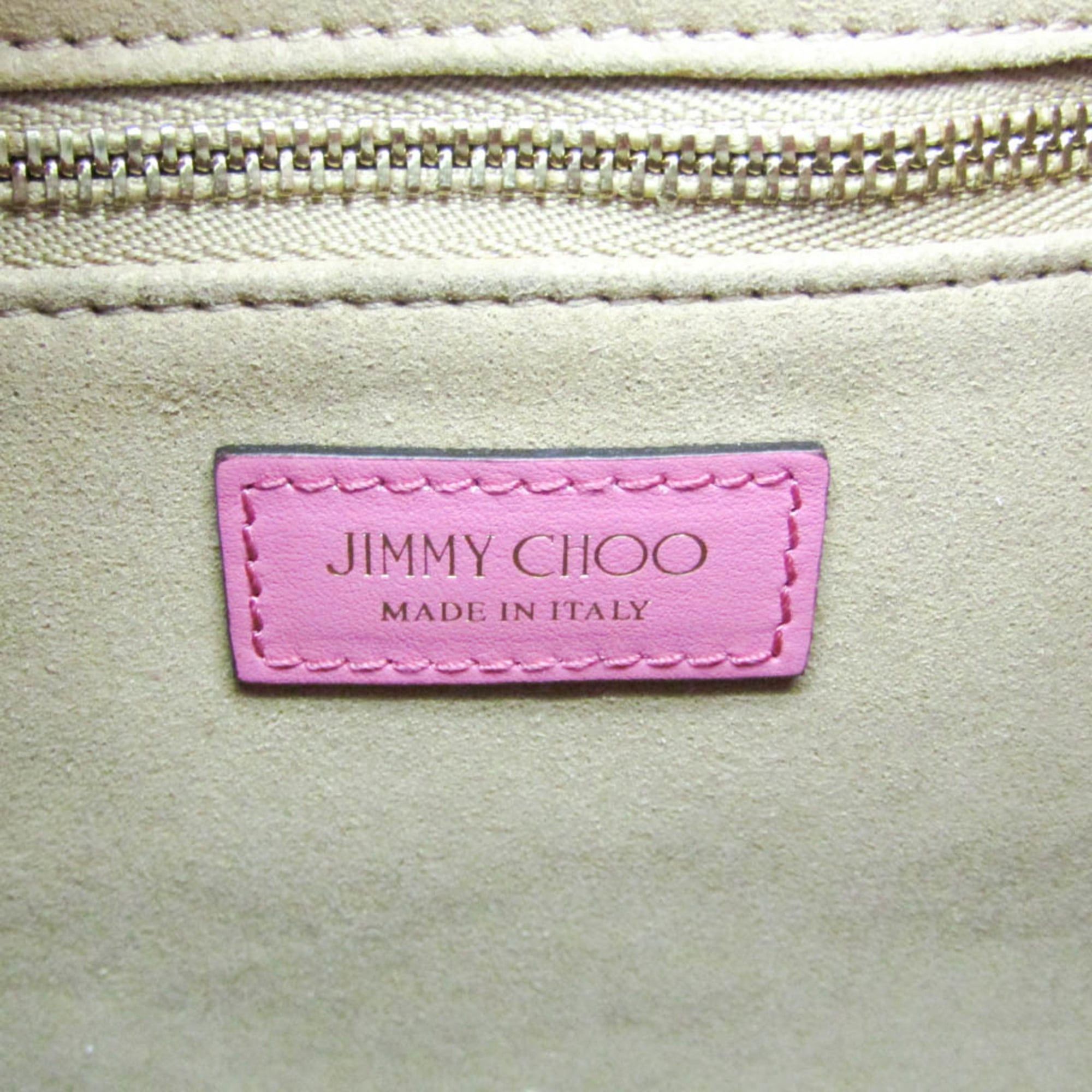 Jimmy Choo Jimmy Choo Bonbon Bucket Bag Women's Leather Studded Handbag,Shoulder Bag Pink Size ONE SIZE - 17 Thumbnail