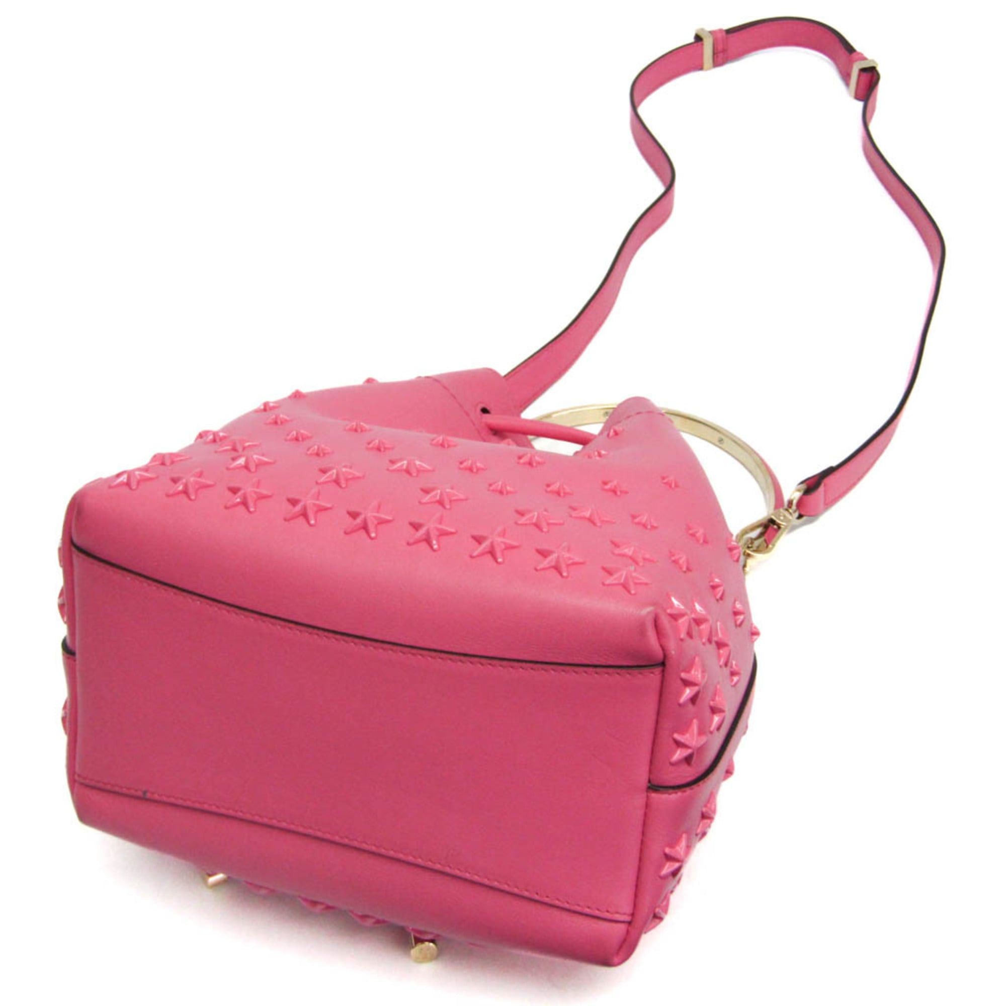 Jimmy Choo Jimmy Choo Bonbon Bucket Bag Women's Leather Studded Handbag,Shoulder Bag Pink Size ONE SIZE - 2 Thumbnail