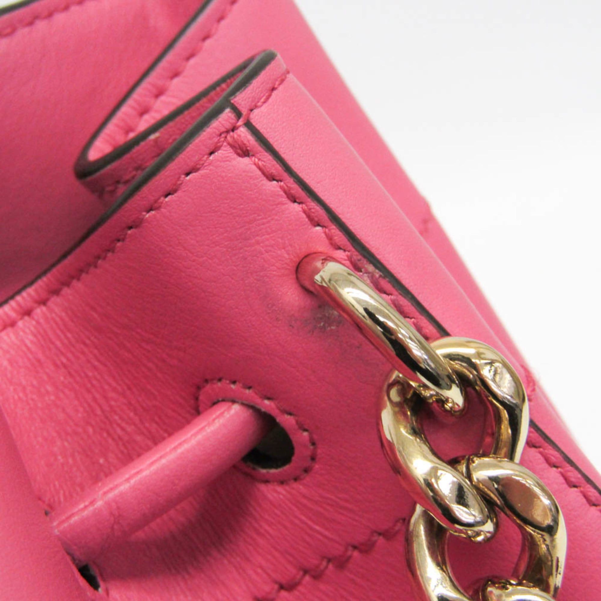 Jimmy Choo Jimmy Choo Bonbon Bucket Bag Women's Leather Studded Handbag,Shoulder Bag Pink Size ONE SIZE - 6 Thumbnail