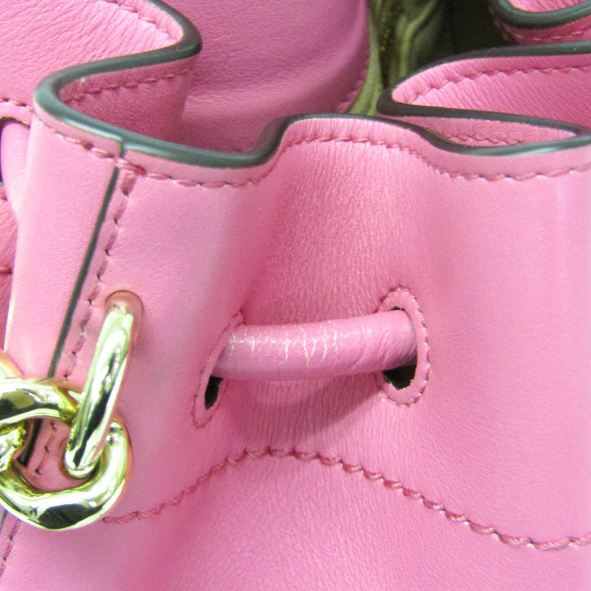 Jimmy Choo Jimmy Choo Bonbon Bucket Bag Women's Leather Studded Handbag,Shoulder Bag Pink Size ONE SIZE - 14 Thumbnail
