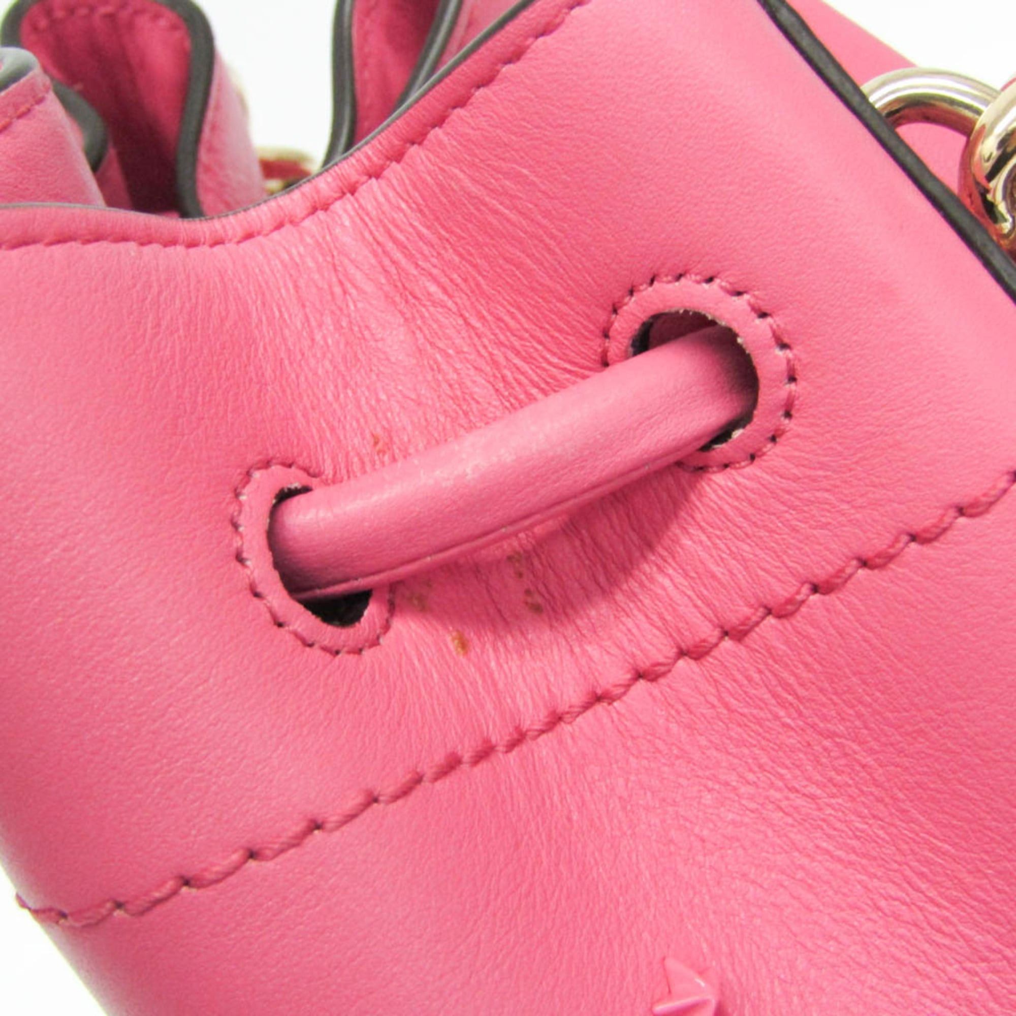 Jimmy Choo Jimmy Choo Bonbon Bucket Bag Women's Leather Studded Handbag,Shoulder Bag Pink Size ONE SIZE - 7 Thumbnail