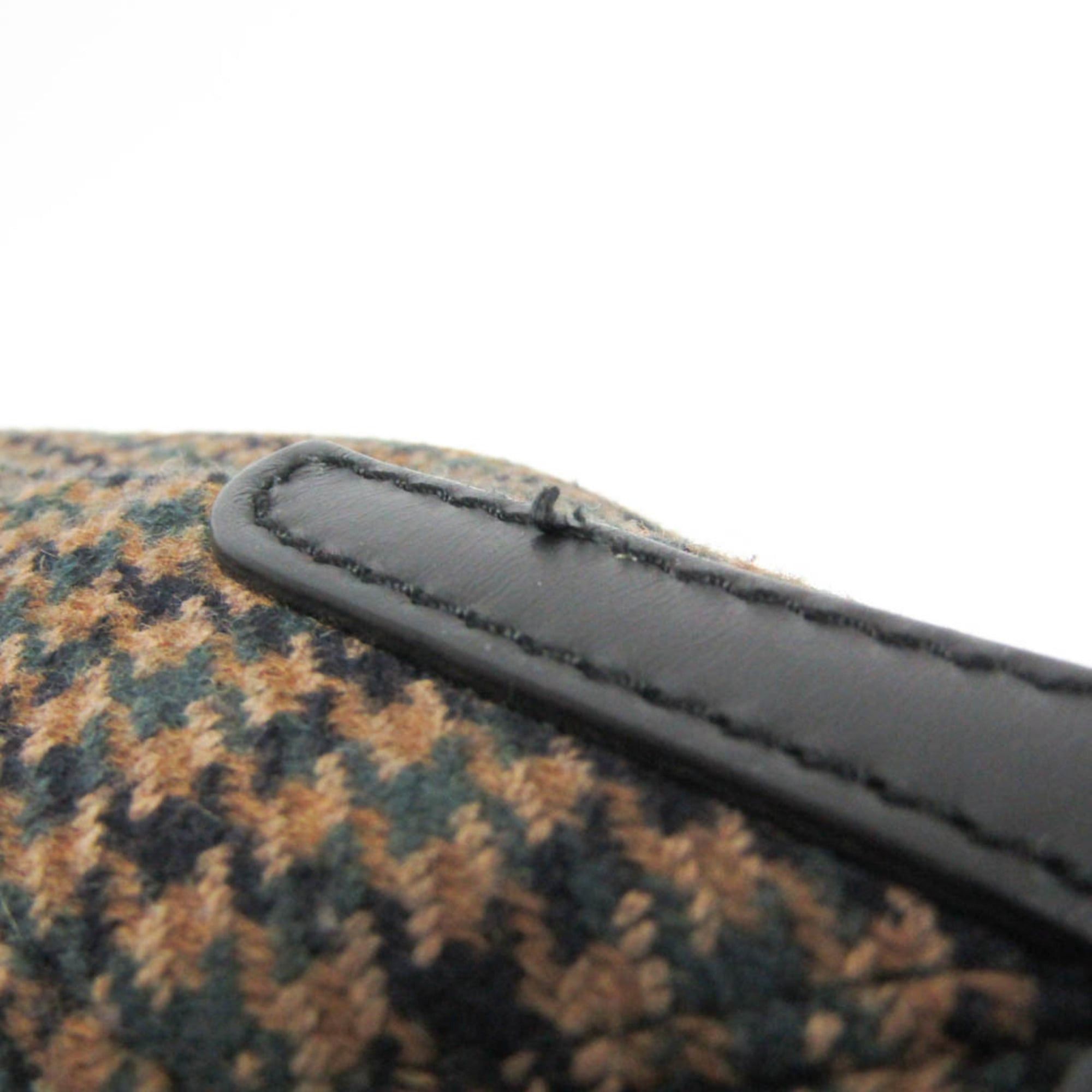Balenciaga Balenciaga Navy Cabas S 339933 Women,Men Wool,Leather Handbag Brown,Green Size ONE SIZE - 6 Thumbnail