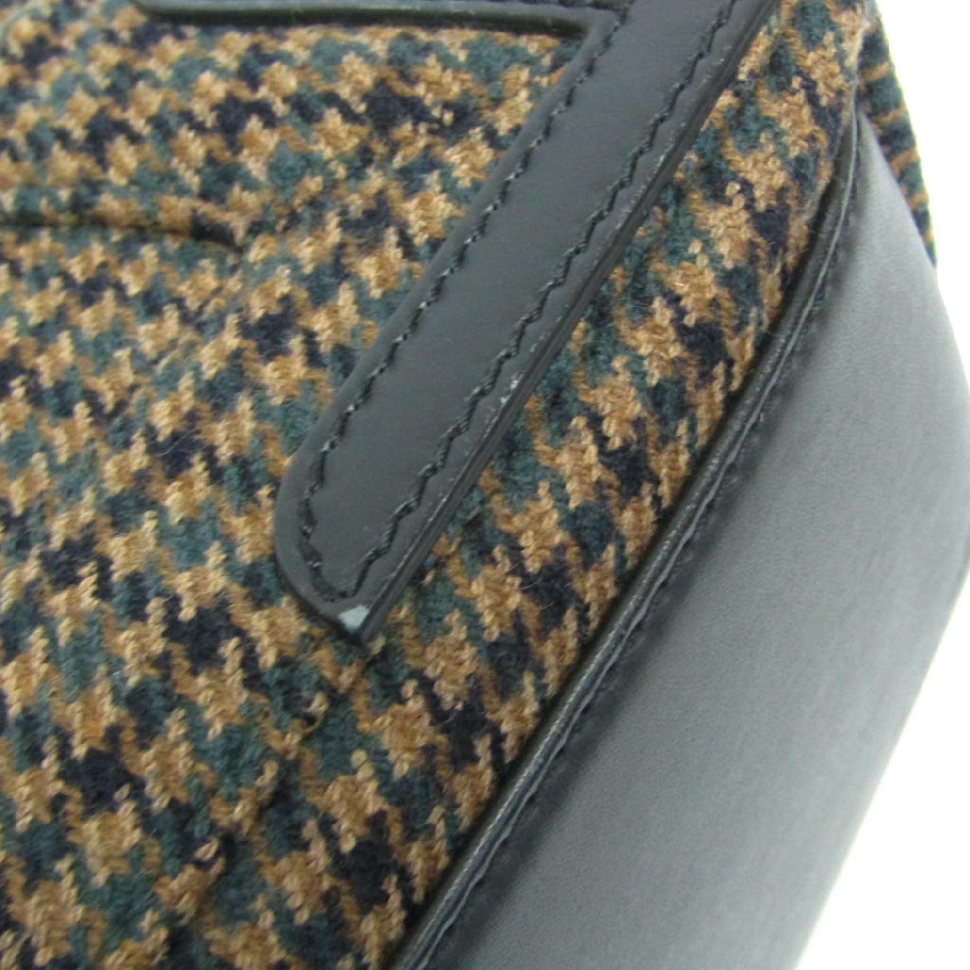 Balenciaga Balenciaga Navy Cabas S 339933 Women,Men Wool,Leather Handbag Brown,Green Size ONE SIZE - 7 Thumbnail