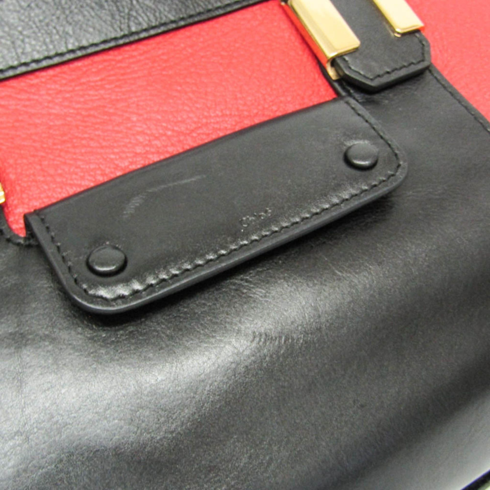 Chloe Chloé Alice Women's Leather Handbag,Shoulder Bag Black,Red Color Size ONE SIZE - 8 Thumbnail