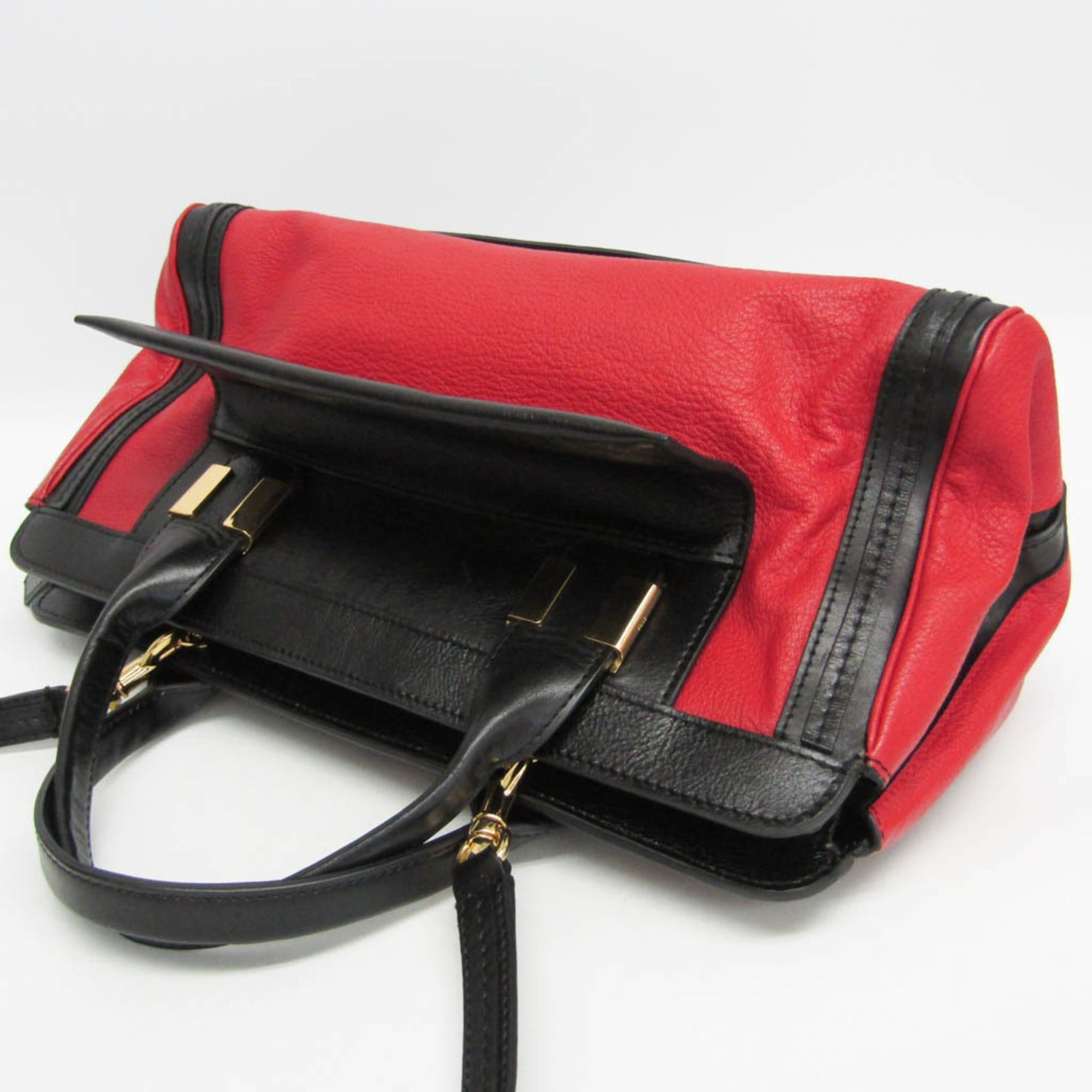Chloe Chloé Alice Women's Leather Handbag,Shoulder Bag Black,Red Color Size ONE SIZE - 7 Thumbnail