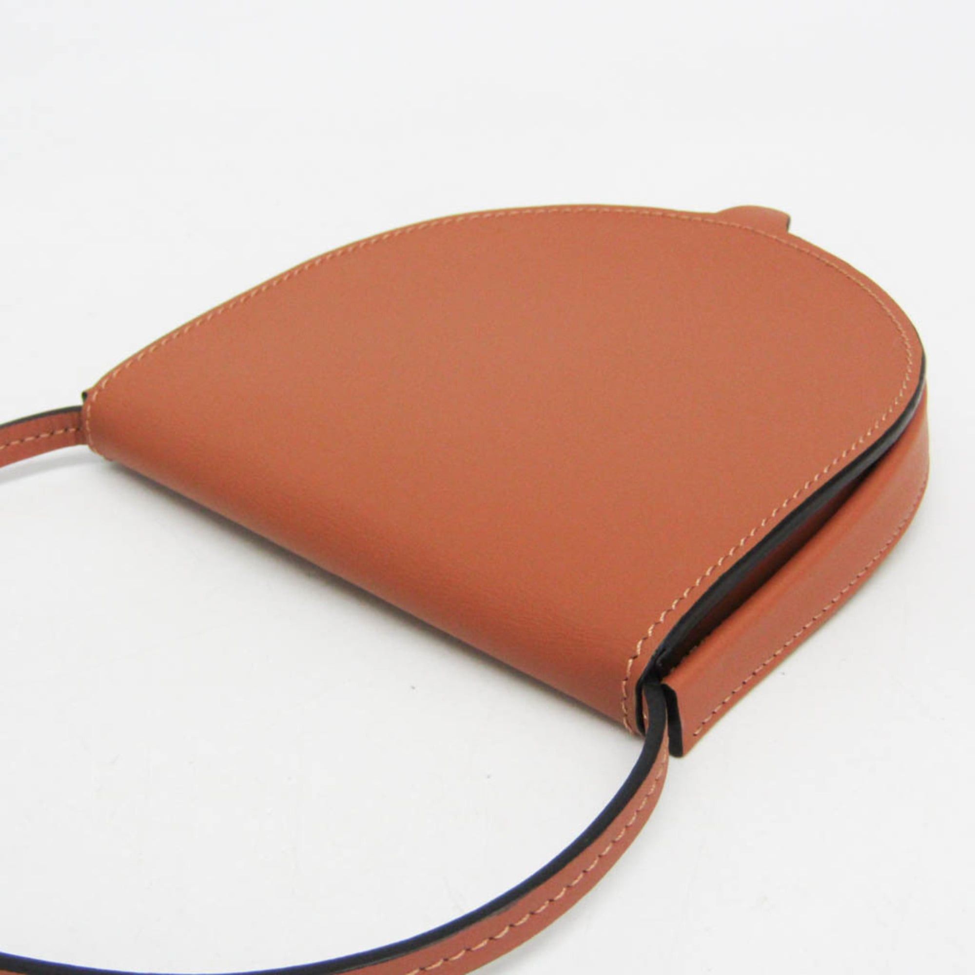 Loewe Loewe HEEL POUCH SMALL Women's Leather Shoulder Bag Brown Size ONE SIZE - 8 Thumbnail